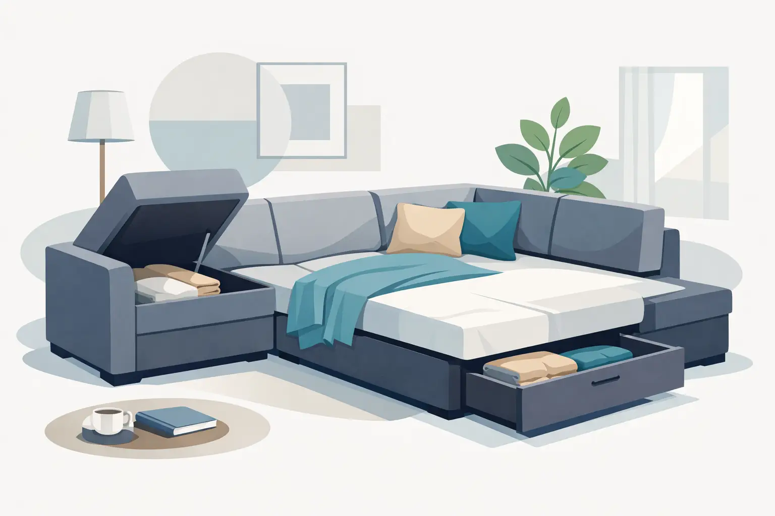 Corner Sofa Beds with Storage That Work Hard