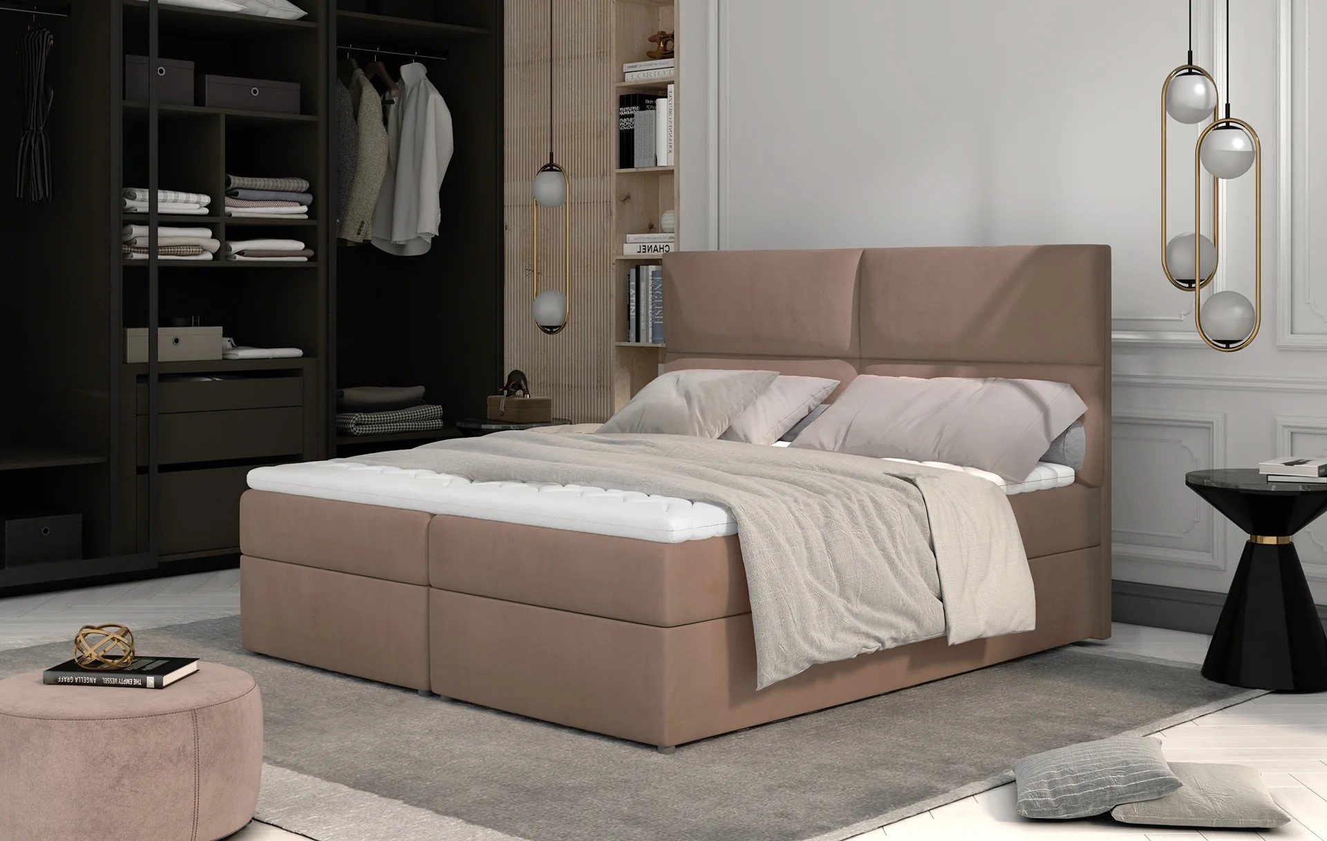 Emman Spring Box Bed with Storage M09