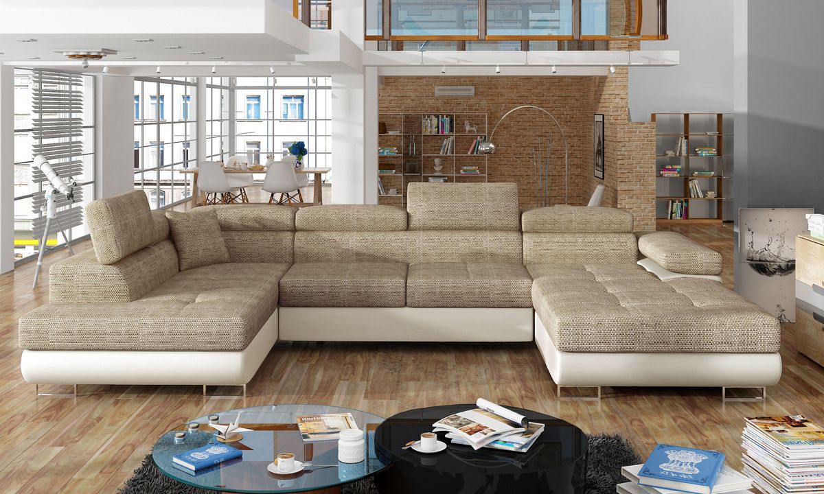 Bristol U Shaped Sofa Bed with Storage B03/S33