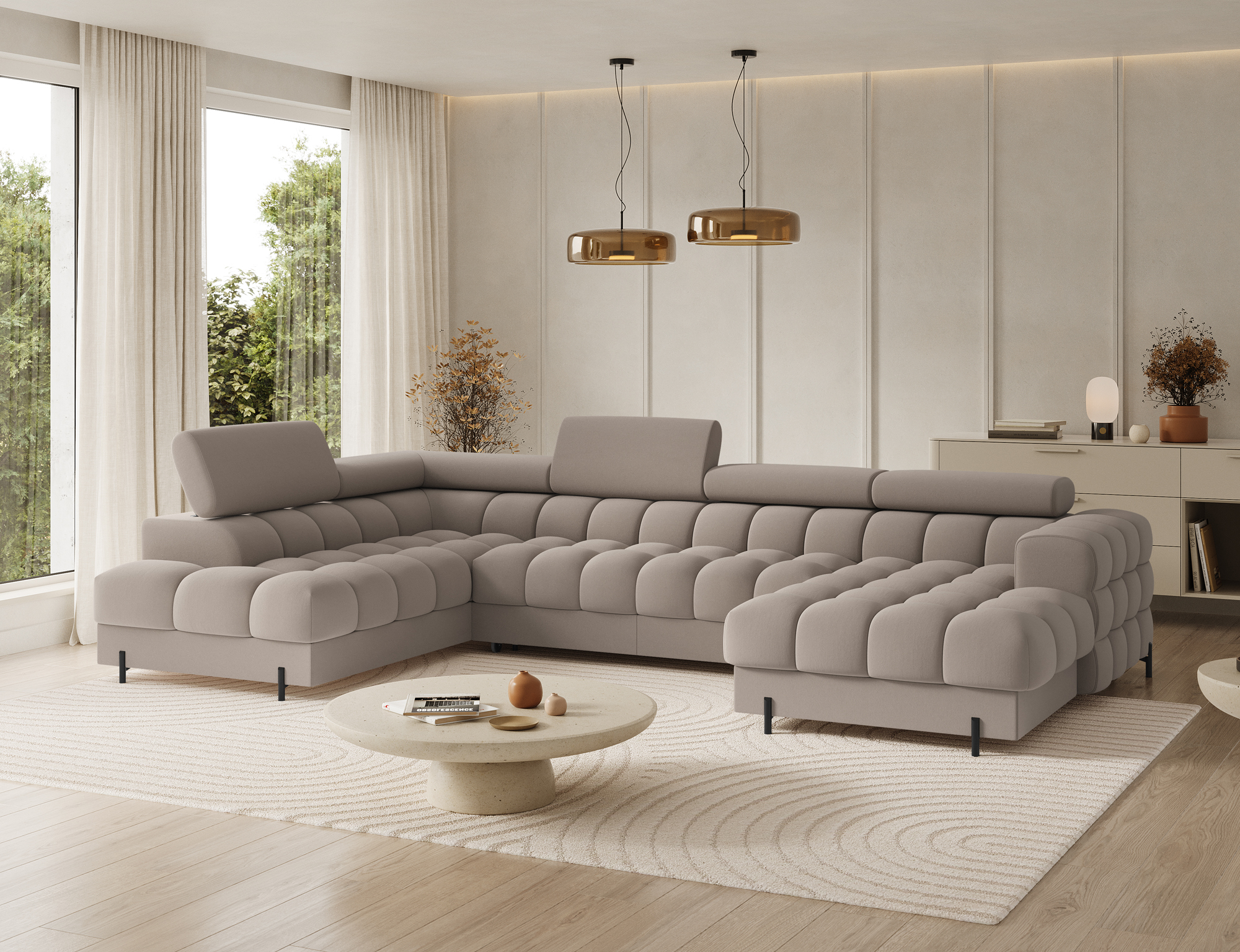 Momentum U Shaped Sofa bed with Storage SL18
