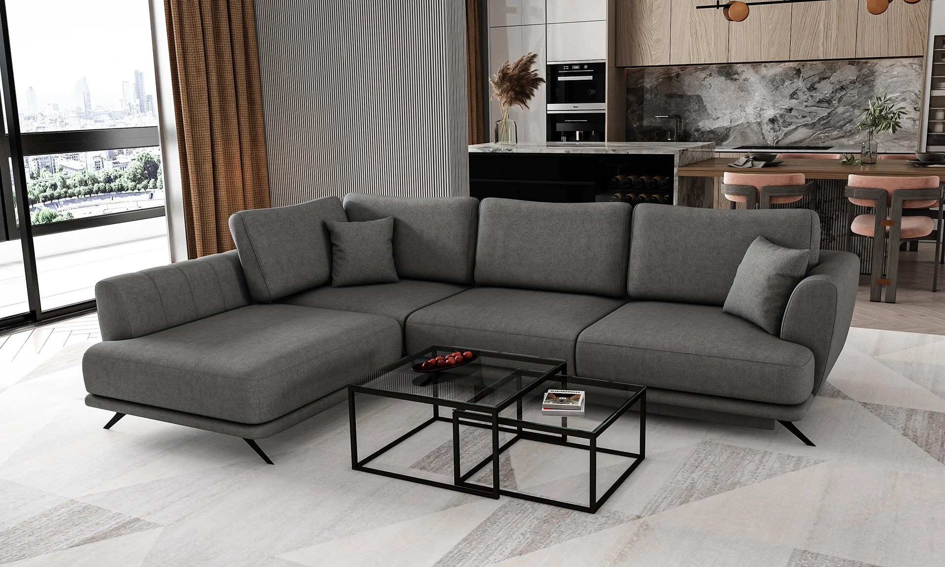 Camden Corner Sofa Bed with Storage SL06