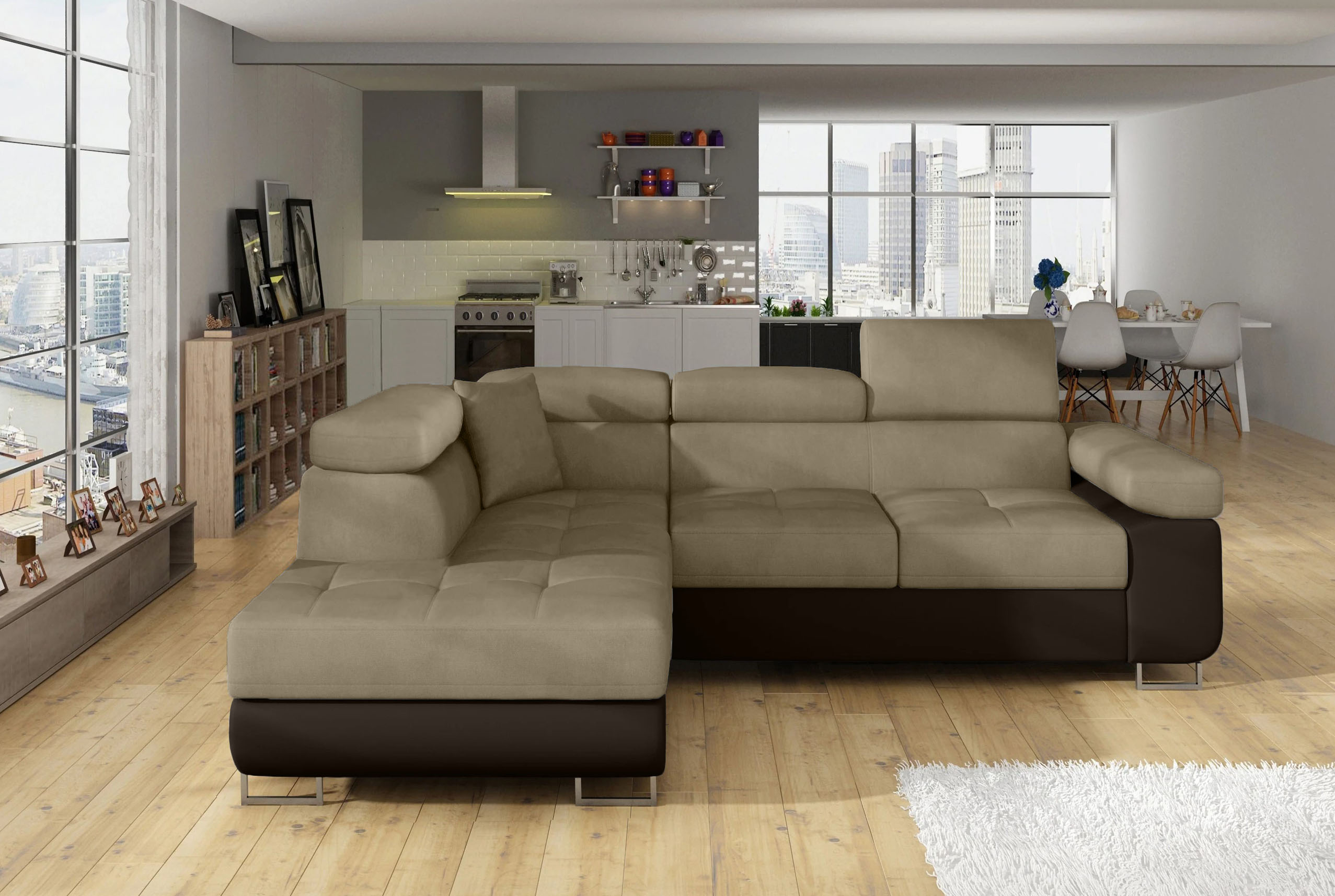Glasgow Mini Corner Sofa Bed with Storage M09/M29