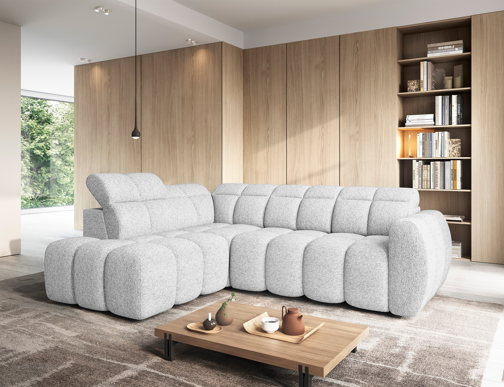Kiki Electric Corner Sofa Bed with Storage CN01