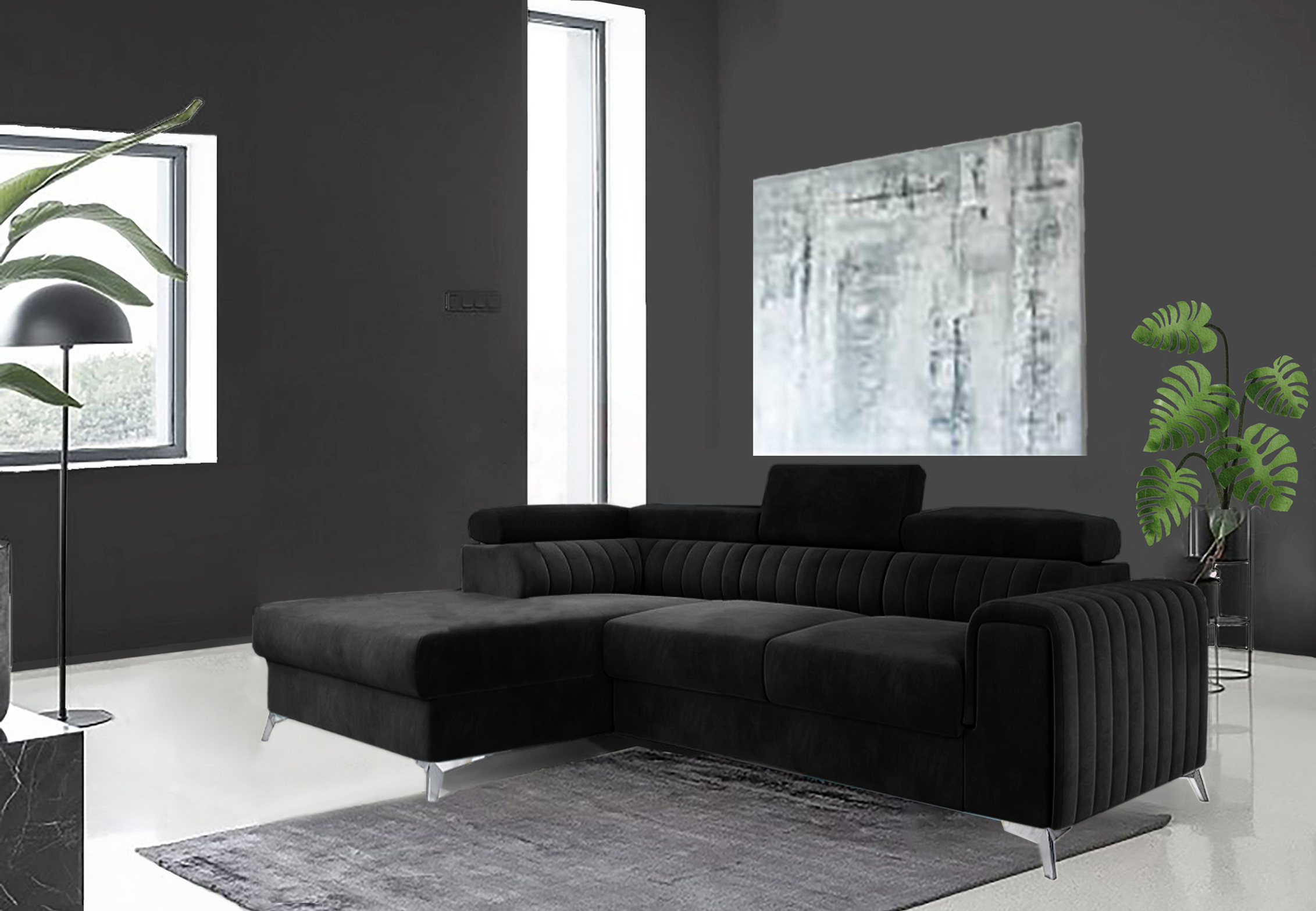 Leicester Mini Corner Sofa bed with Storage Mv99