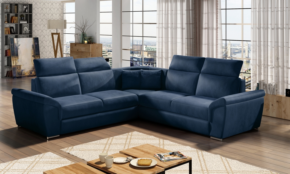 ComfortLuxe Corner Sofa Bed with Storage M77