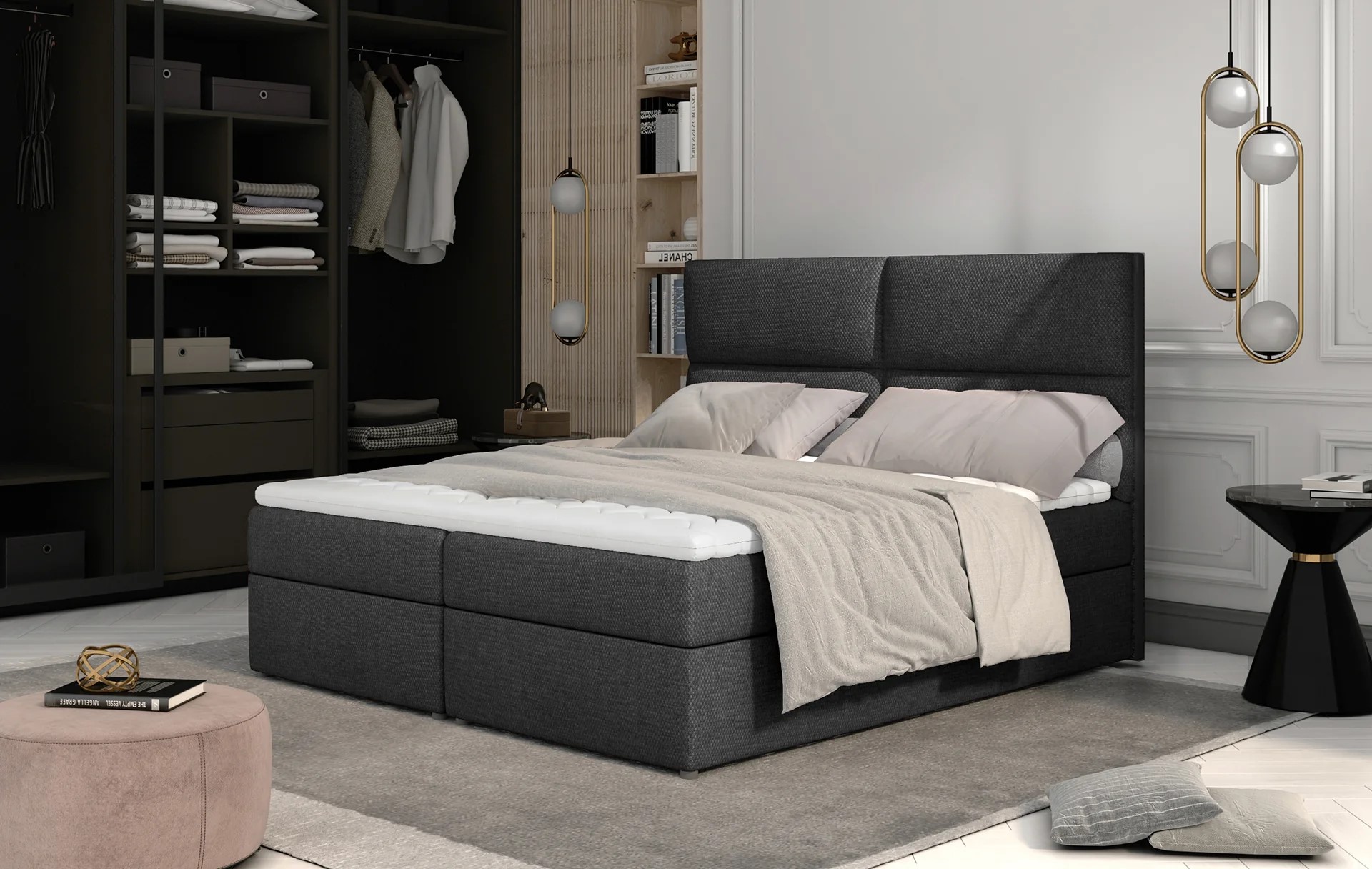 Emman Spring Box Bed with Storage i96