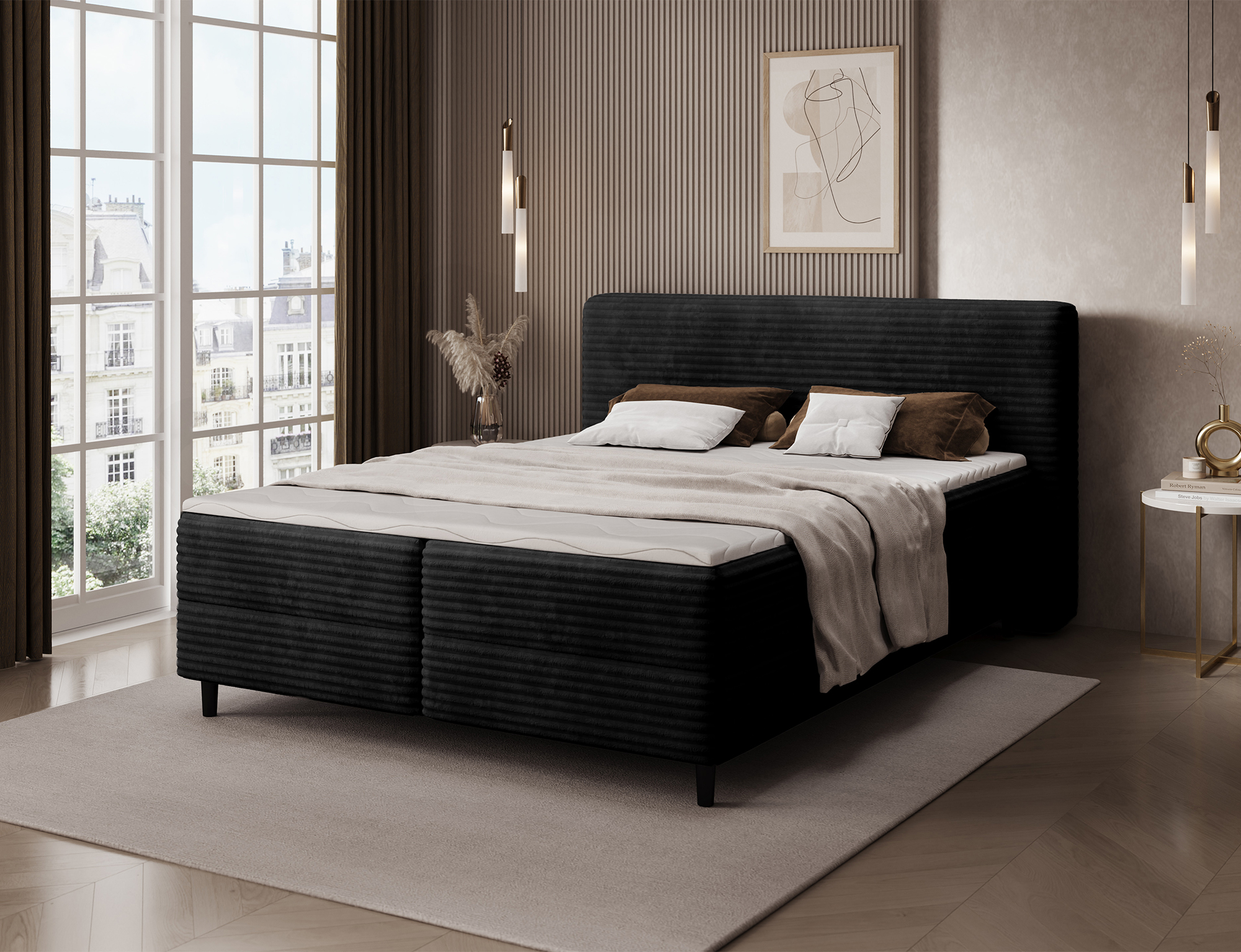 Elegant Spring Box Bed with Storage ML10