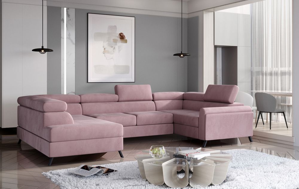 SleepBliss U Shaped Convertible Couch with Storage M63