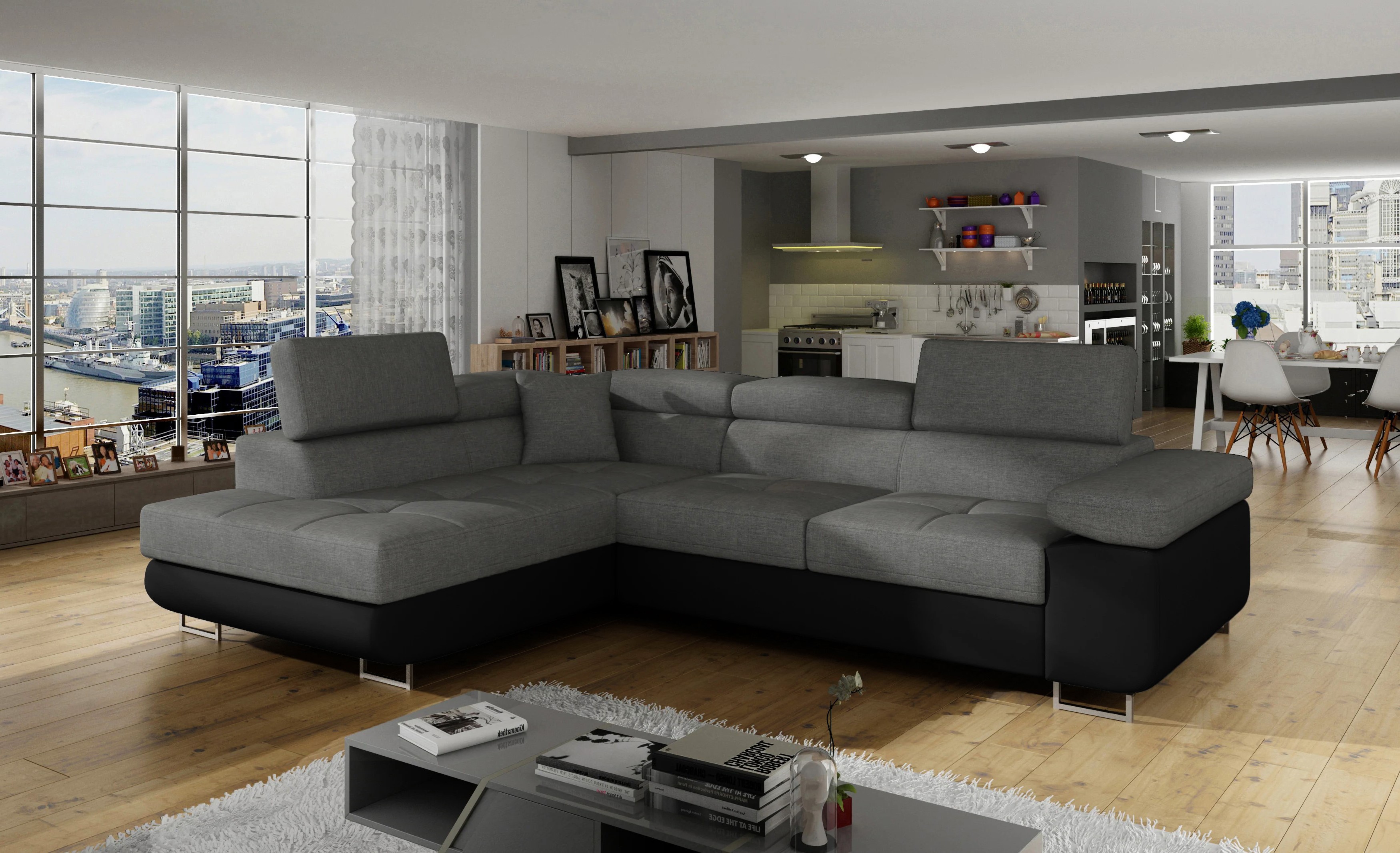 Meme Corner Sofa Bed with Storage