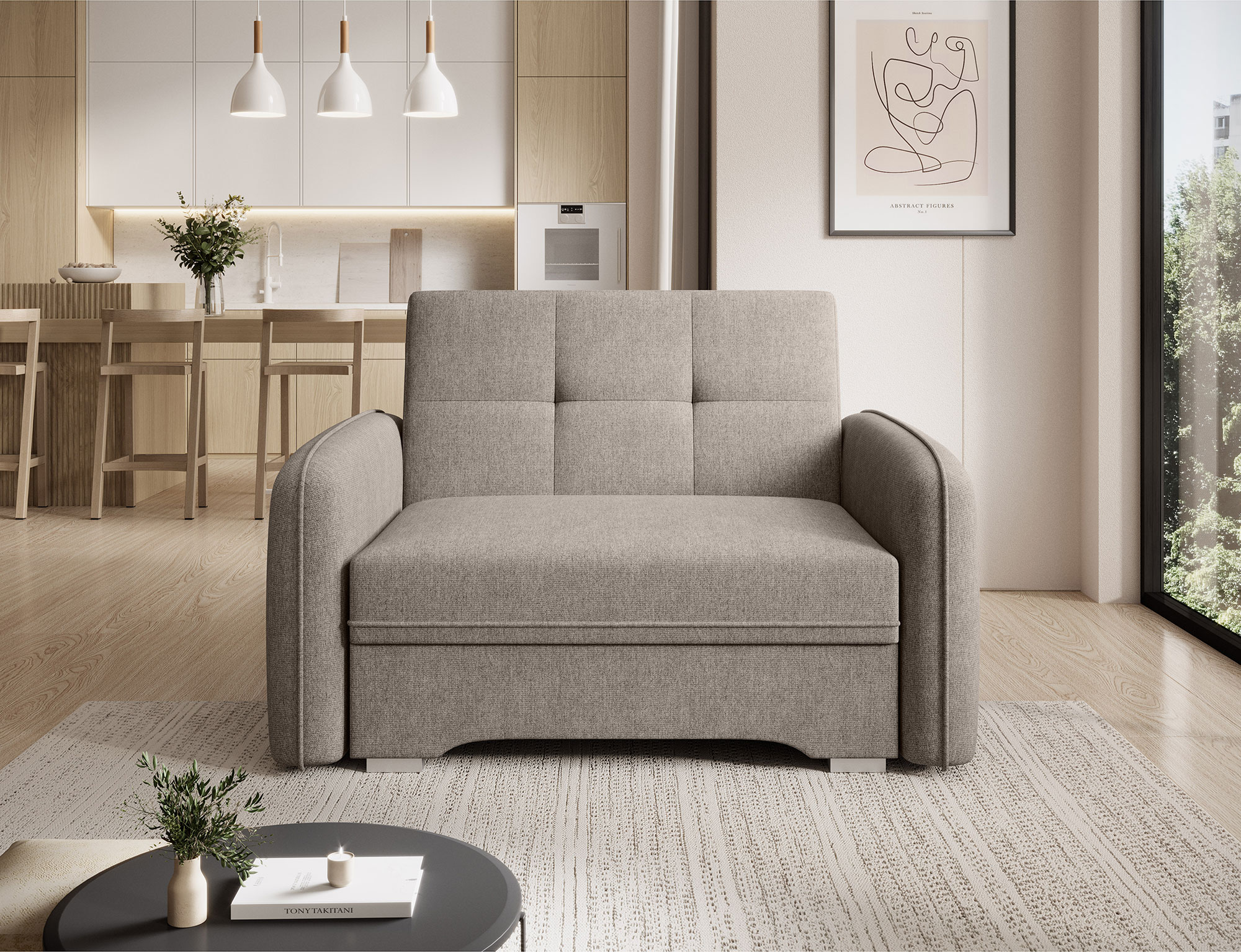 Cheshire Convertible 1 Seater Sofa with Storage PC07