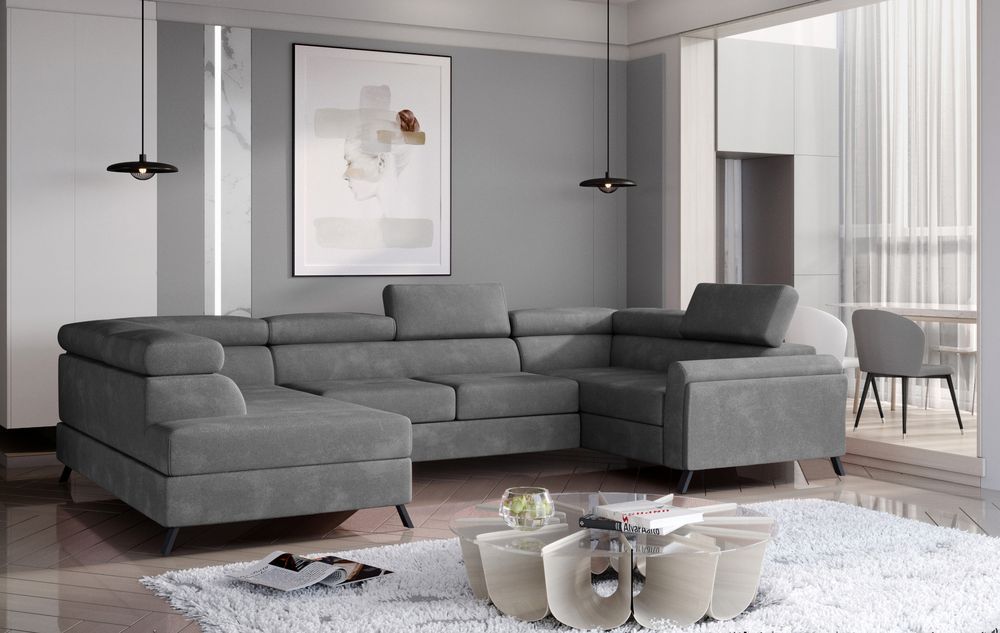 SleepBliss U Shaped Convertible Couch with Storage P06