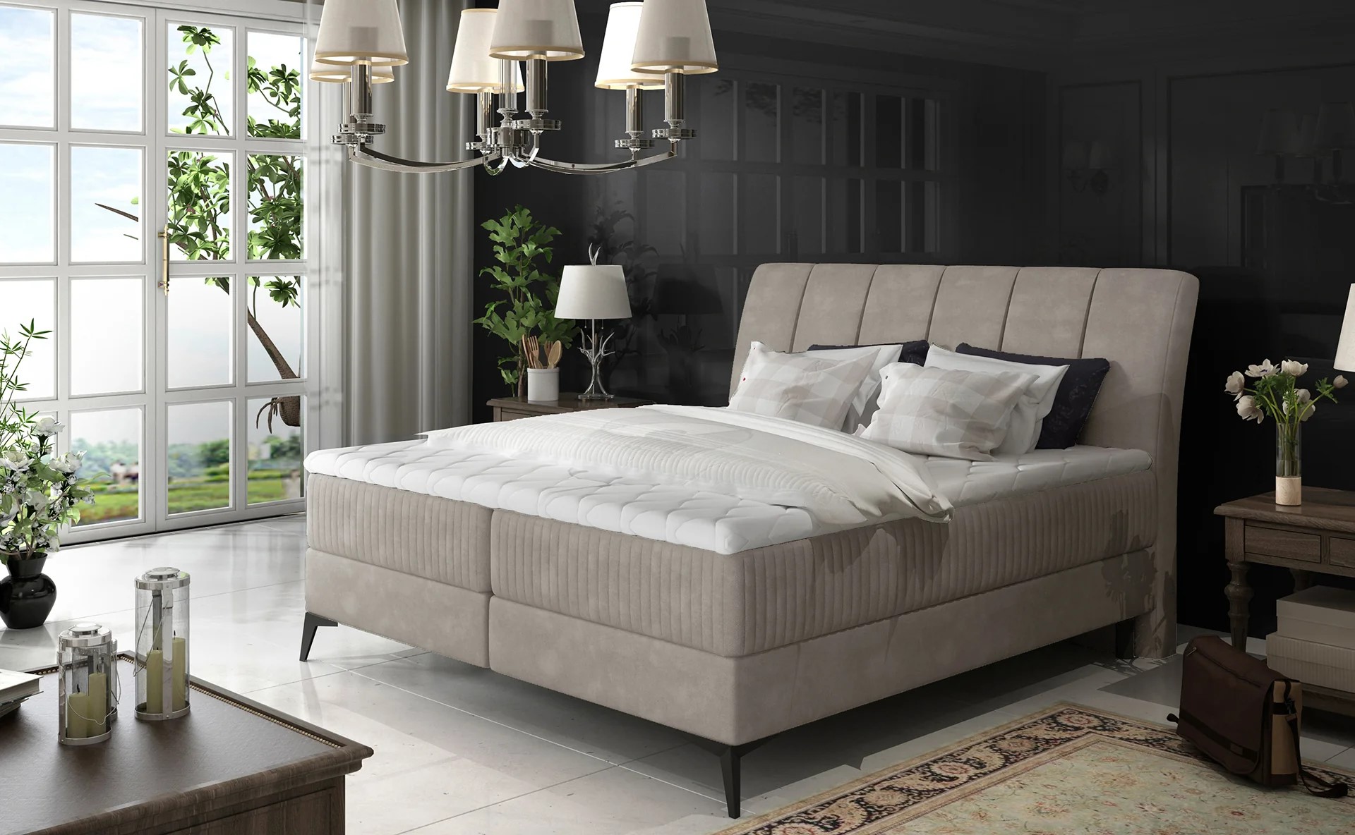 Amorè Spring Box Bed with Storage P02