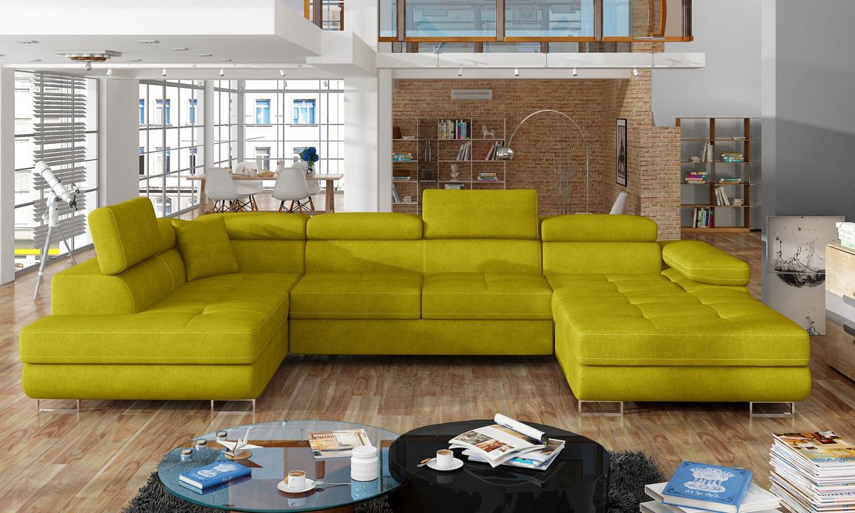 Bristol U Shaped Sofa Bed with Storage O68