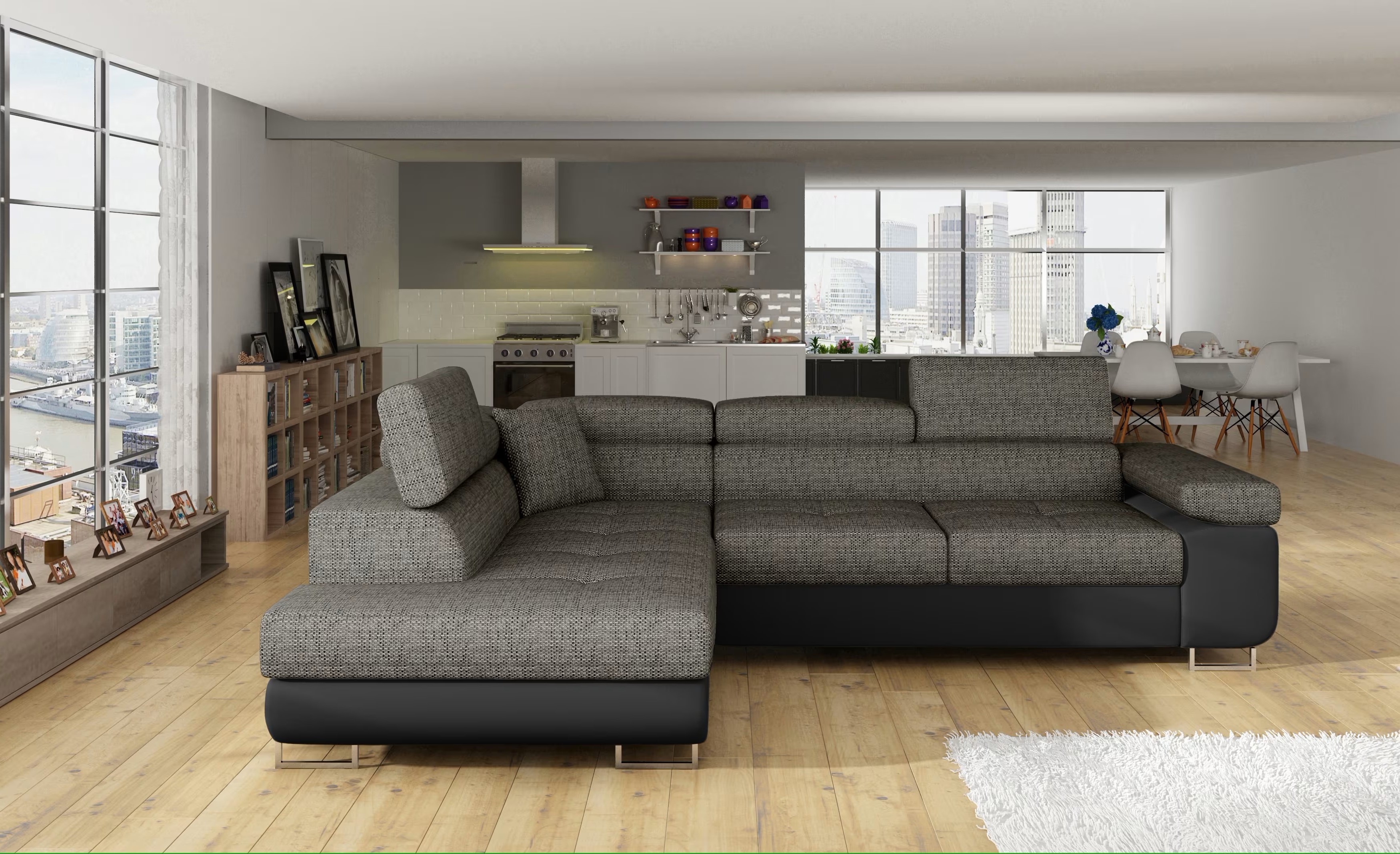 Glasgow Corner Sofa Bed with Storage B01/S11