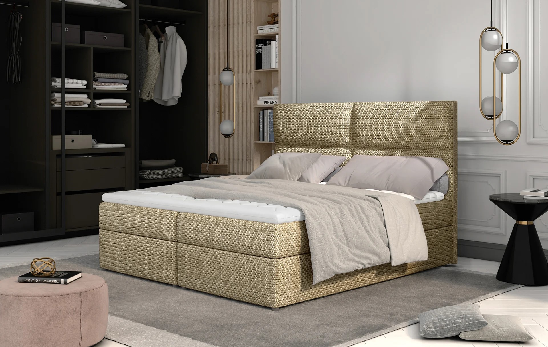 Emman Spring Box Bed with Storage B03