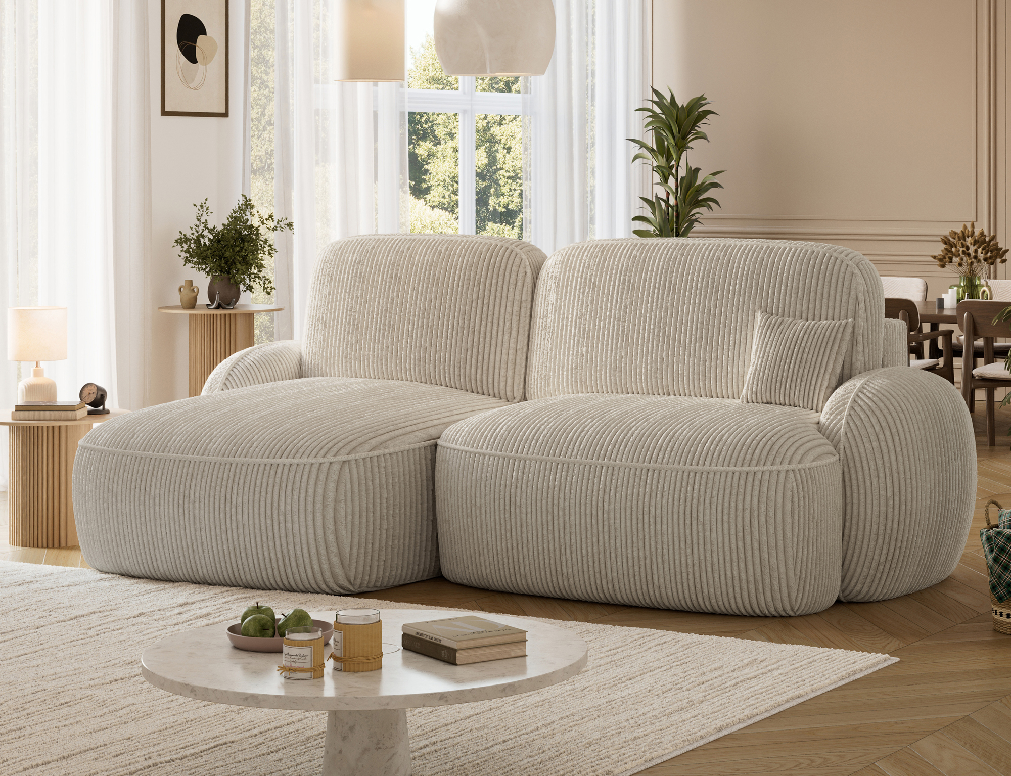 Tiverton Corner Sofa Bed with Storage MD18