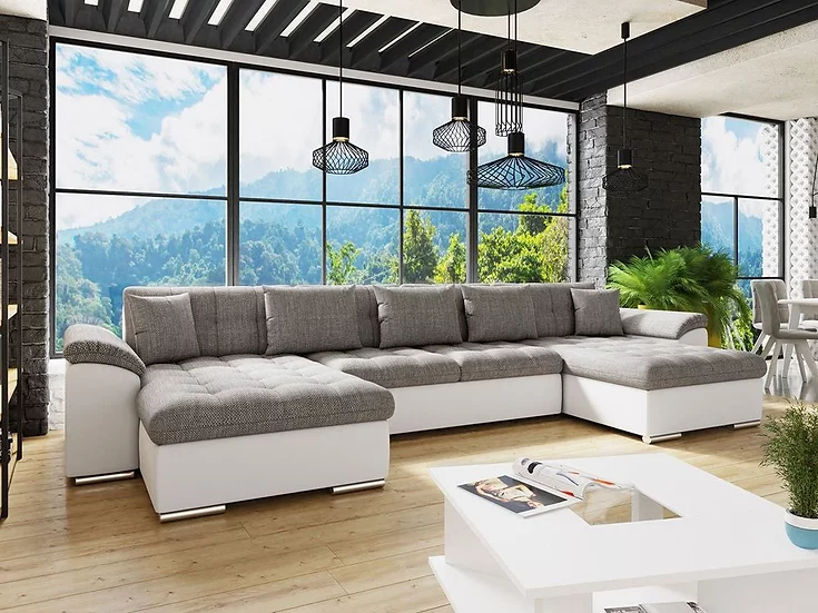 U Shape Halifax corner sofa bed with storage