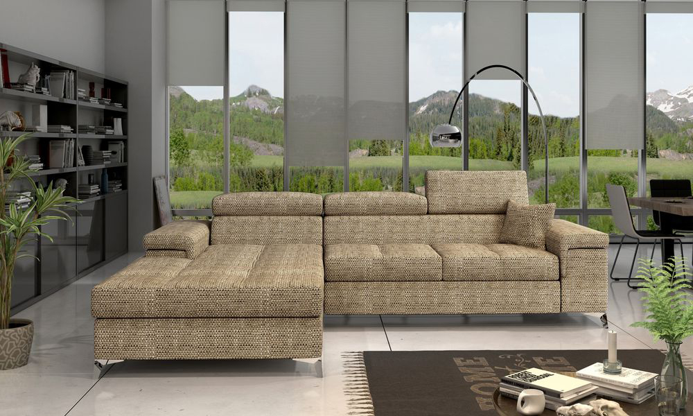 CozyCloud Corner Sofa Bed with Storage B03