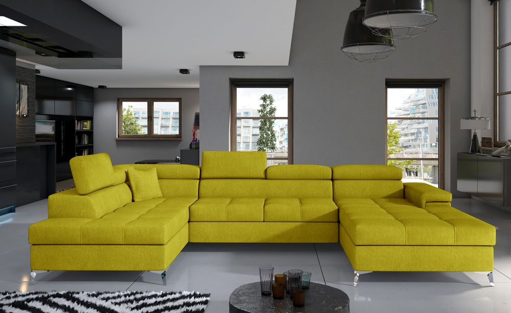 DreamScape U Shaped Sofa Bed with Storage O68