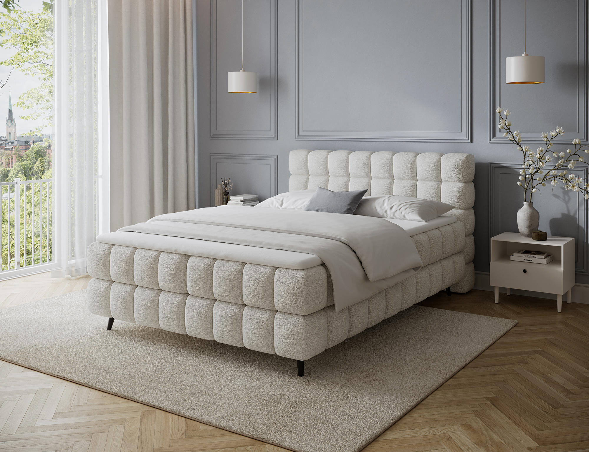 Top Spring Box Bed with Storage RY01