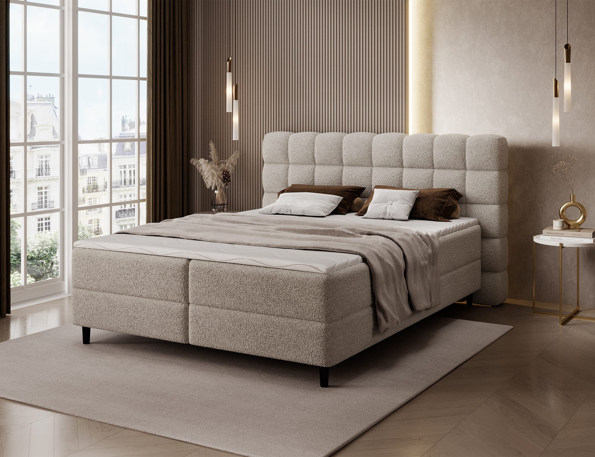 Fancy Spring Box Bed with Storage RY18