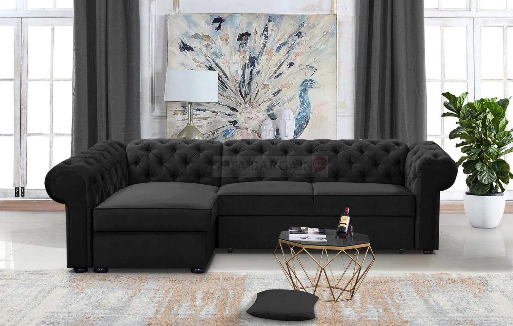 Wimbledon Corner Sofa Bed with Storage K07