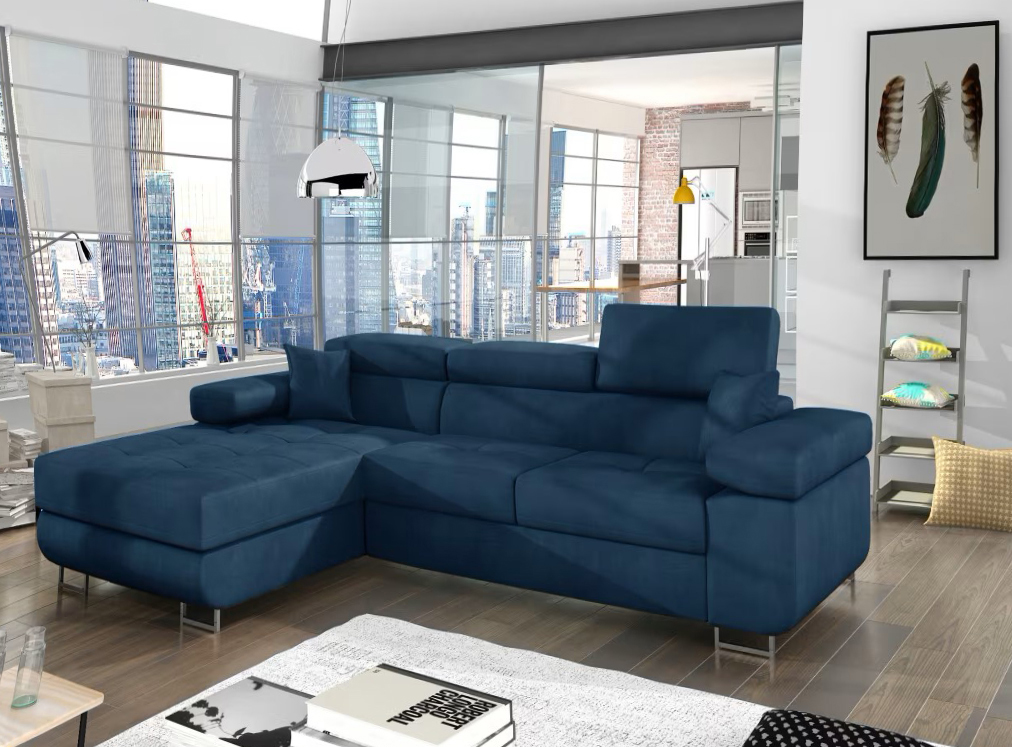 Edinburgh Mini Corner Sofa Bed with Storage K09