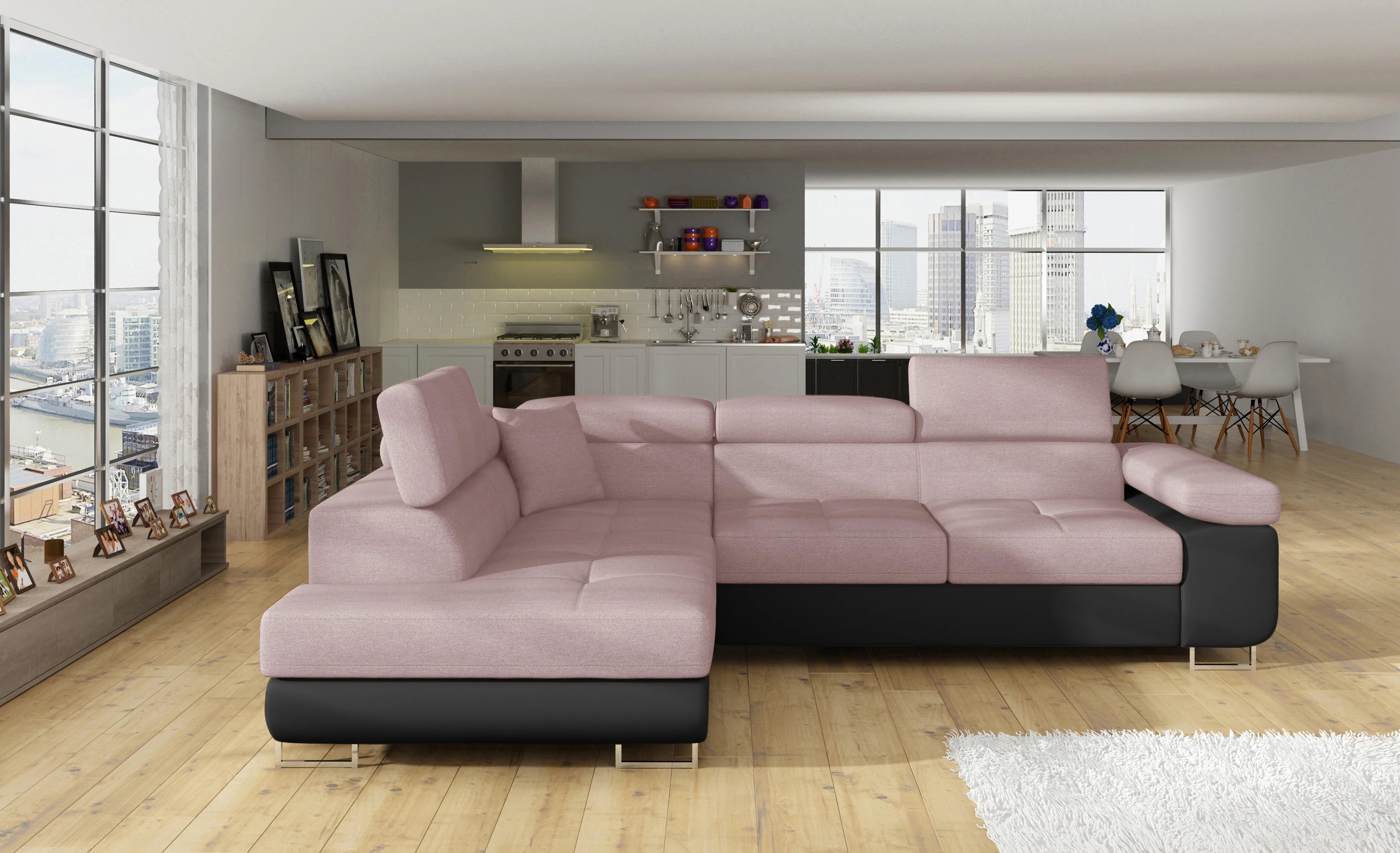 Glasgow Corner Sofa Bed with Storage Sr61/S11i