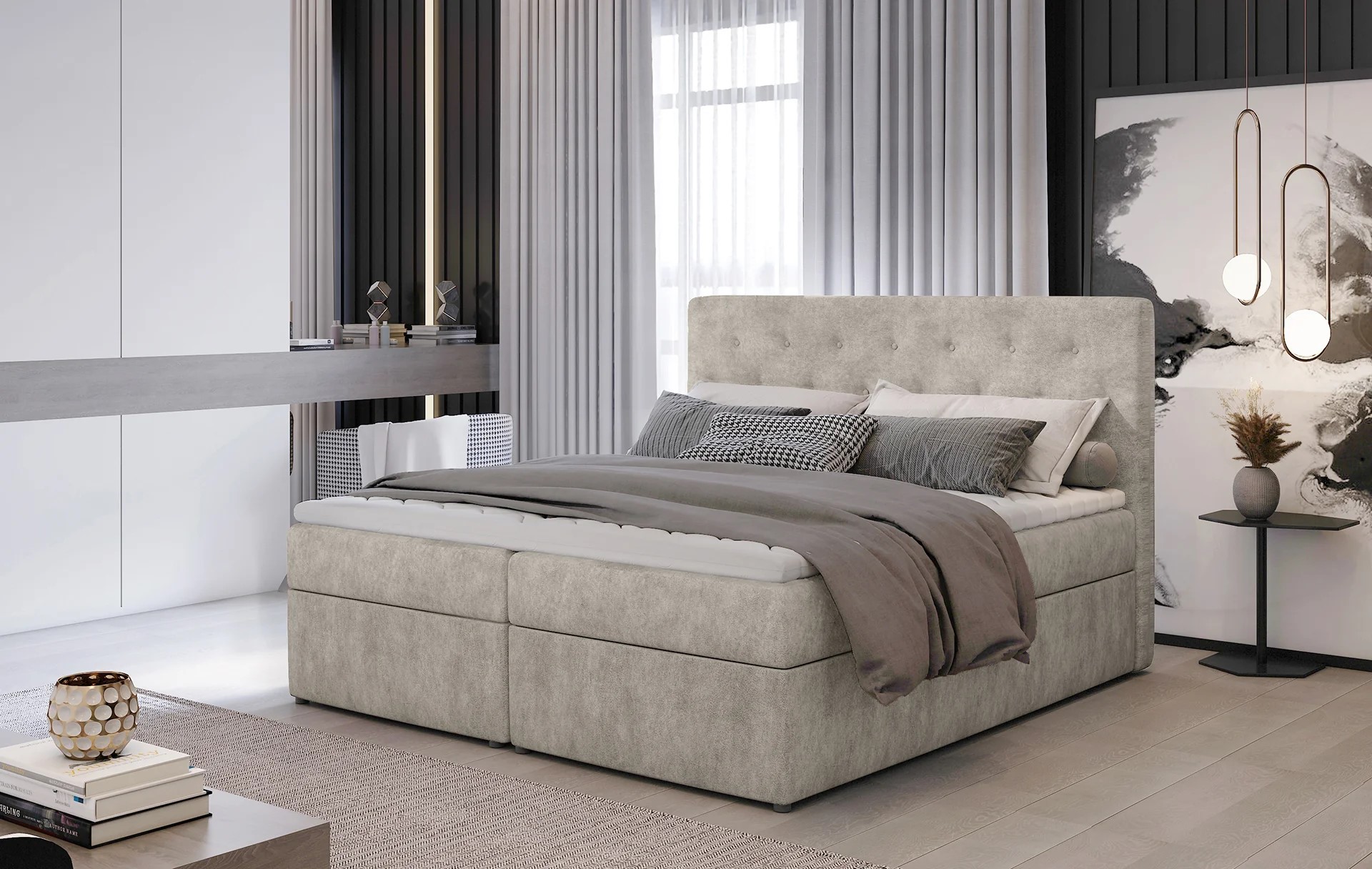 Norfolk Spring Box Bed with Storage D21
