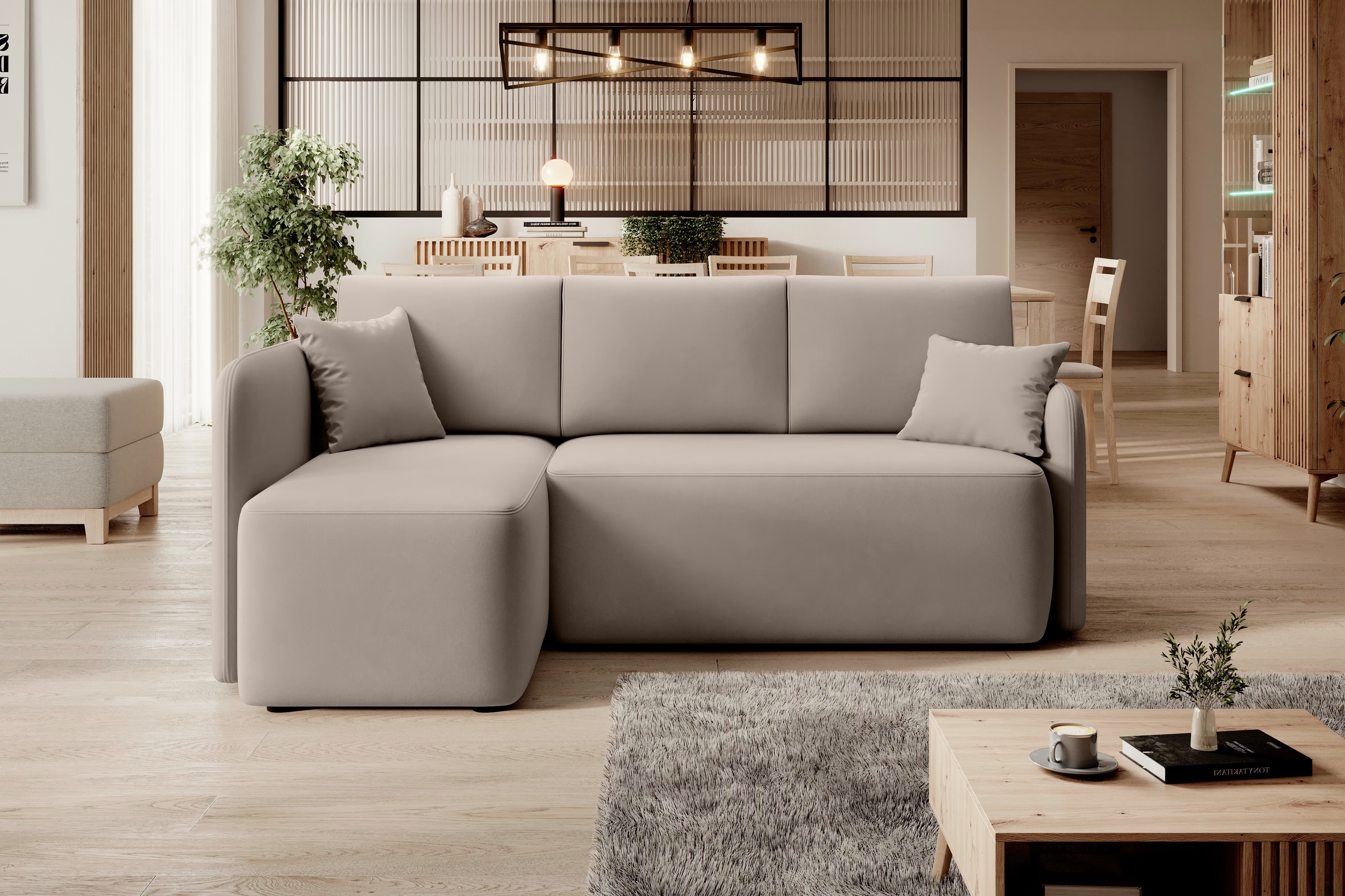 CloudEase Corner Sofa Bed with Storage SL18