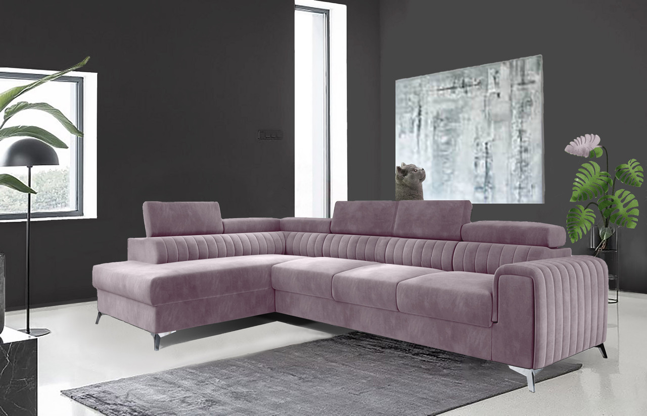 Leicester Long Corner Sofa bed with Storage M62 (Left Corner Only, Easy Clean Upgrade)