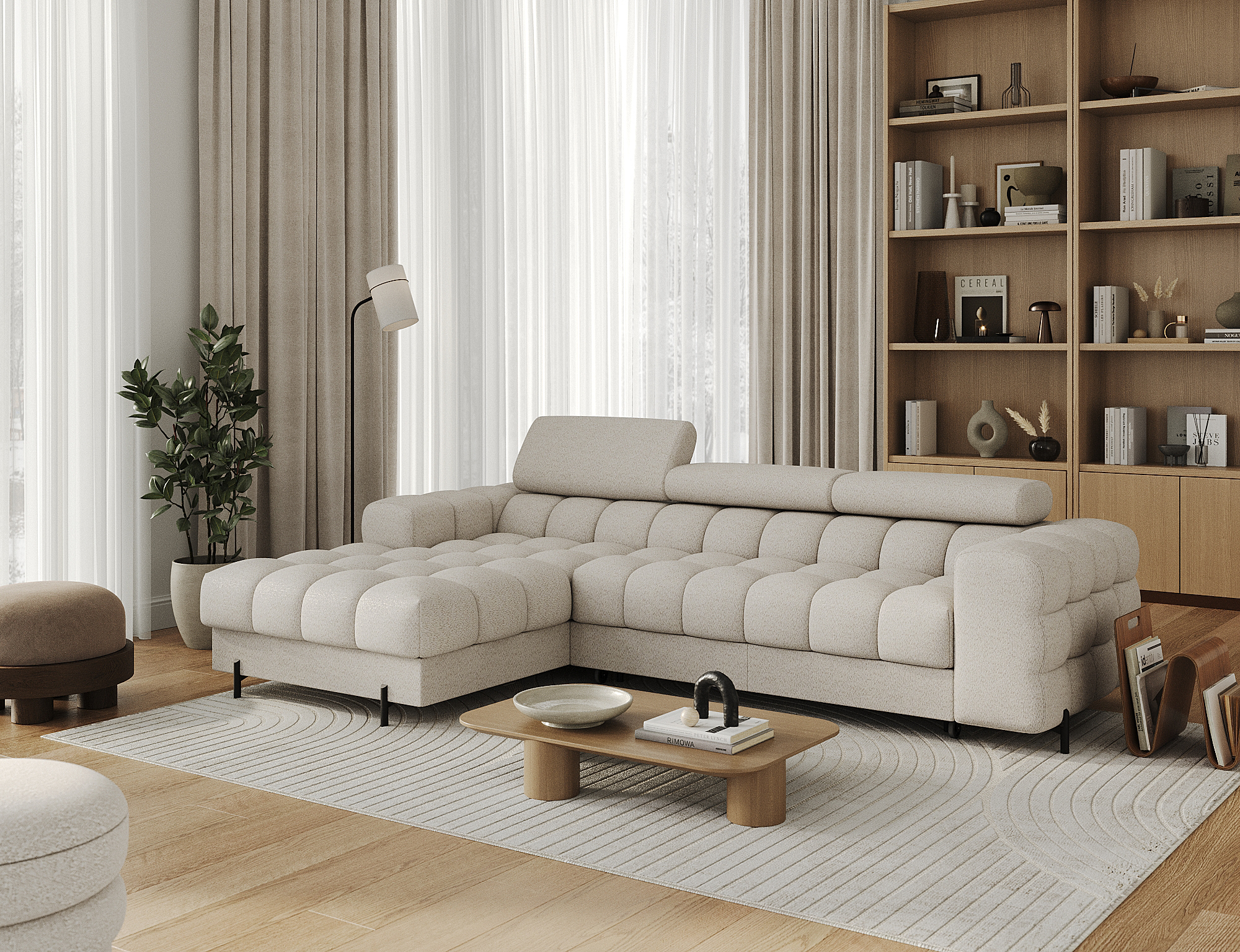 Momentum Corner Sofa Bed with Storage RY18