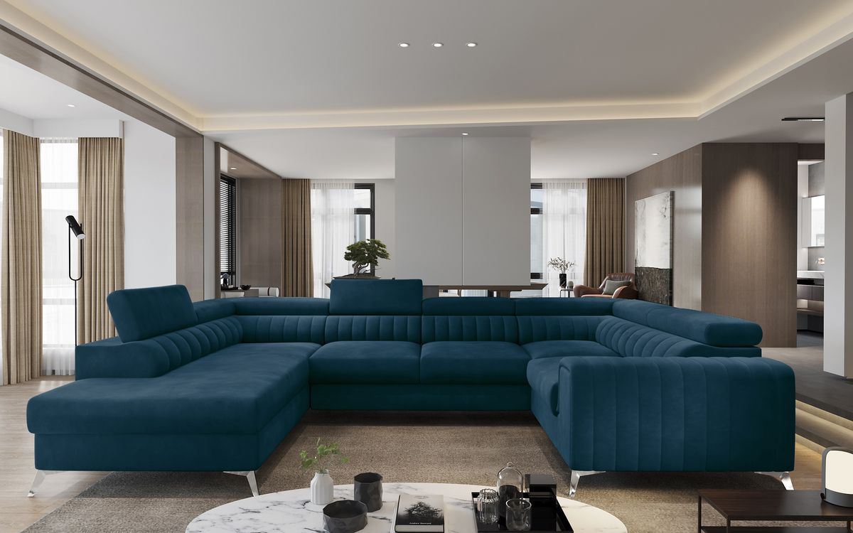Leicester U Shaped Sofa bed with Storage N40