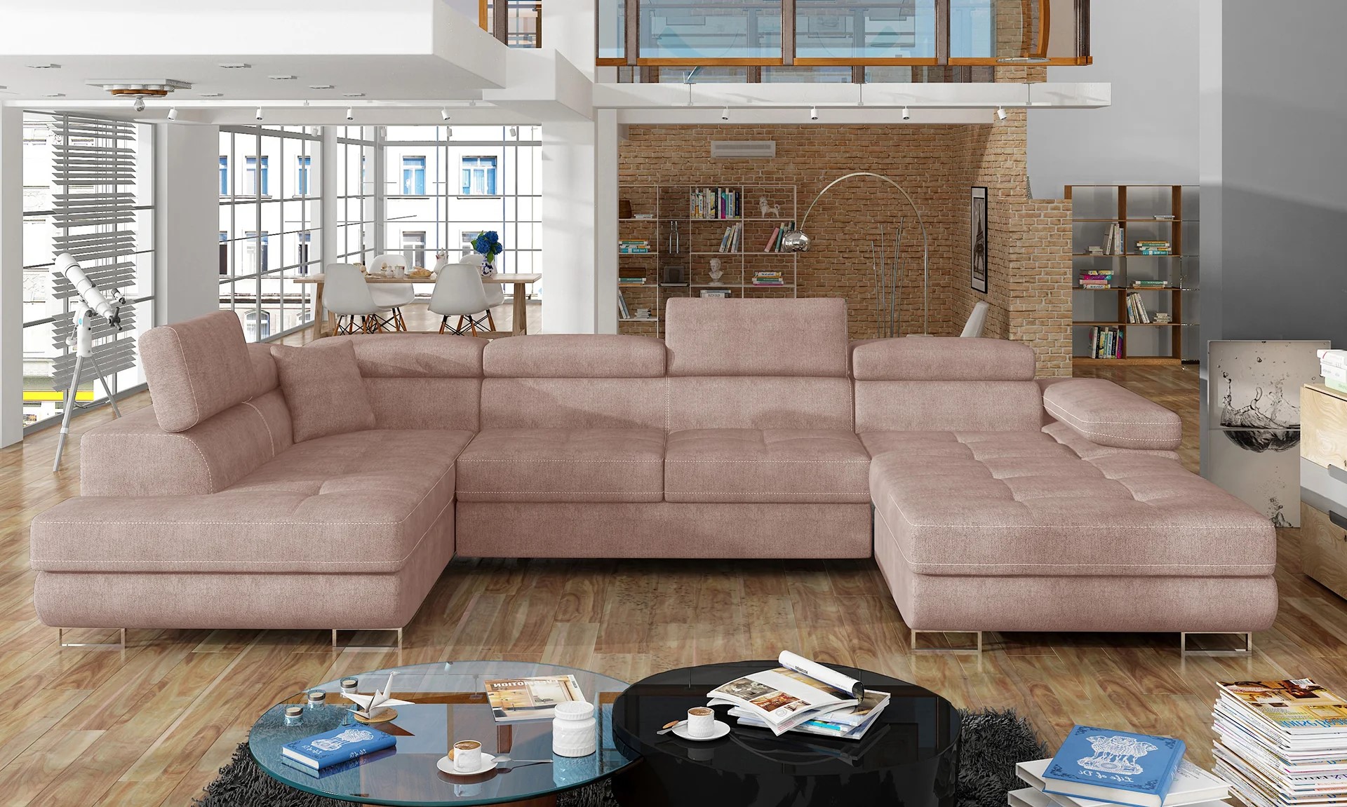 Bristol U Shaped Sofa Bed with Storage O91