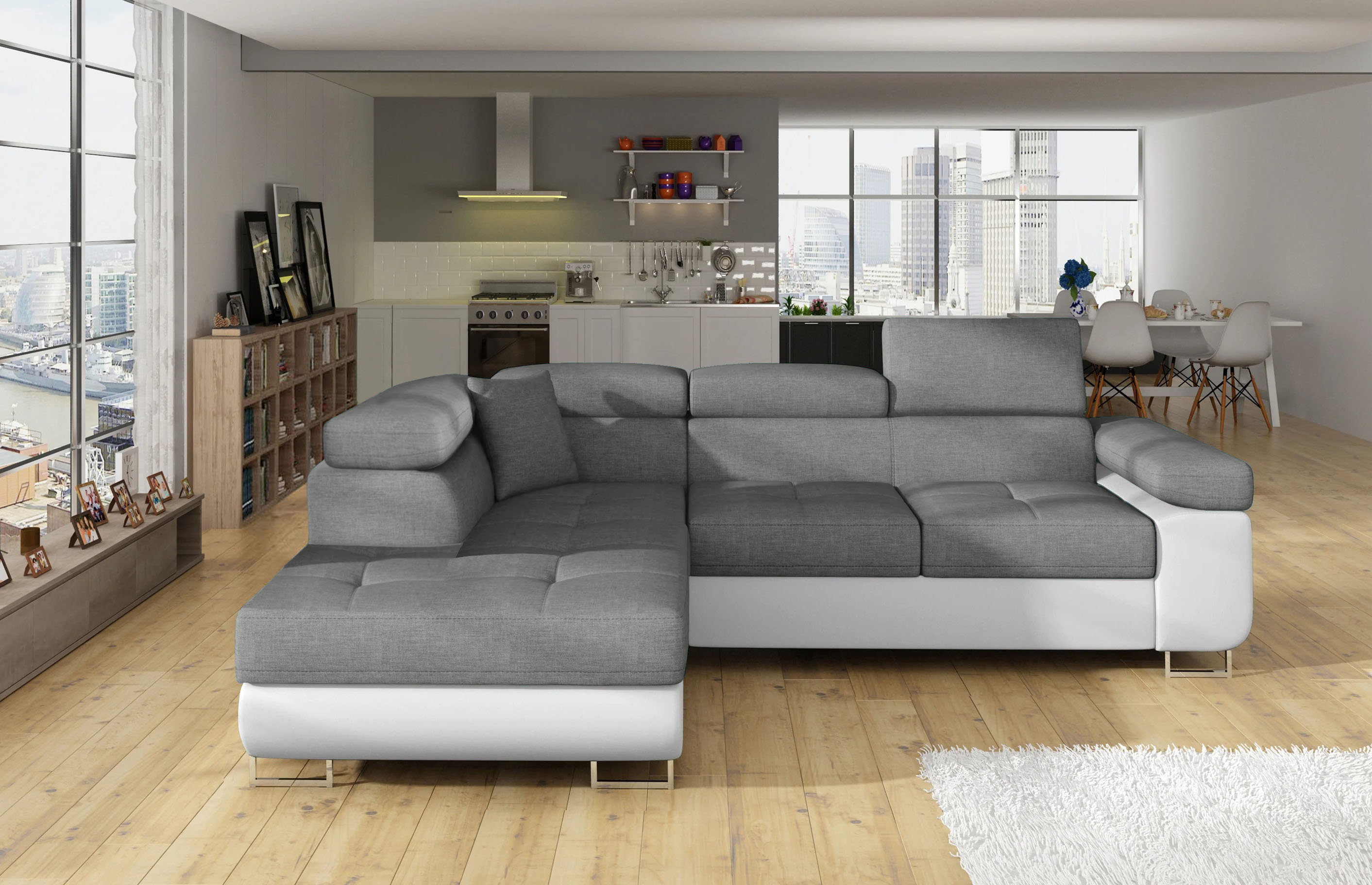 Glasgow Mini Corner Sofa Bed with Storage S21/S17