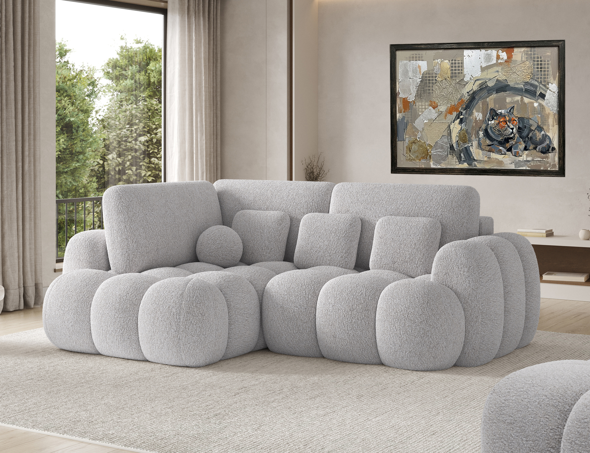Corazon Corner Sofa Bed with Storage KN03