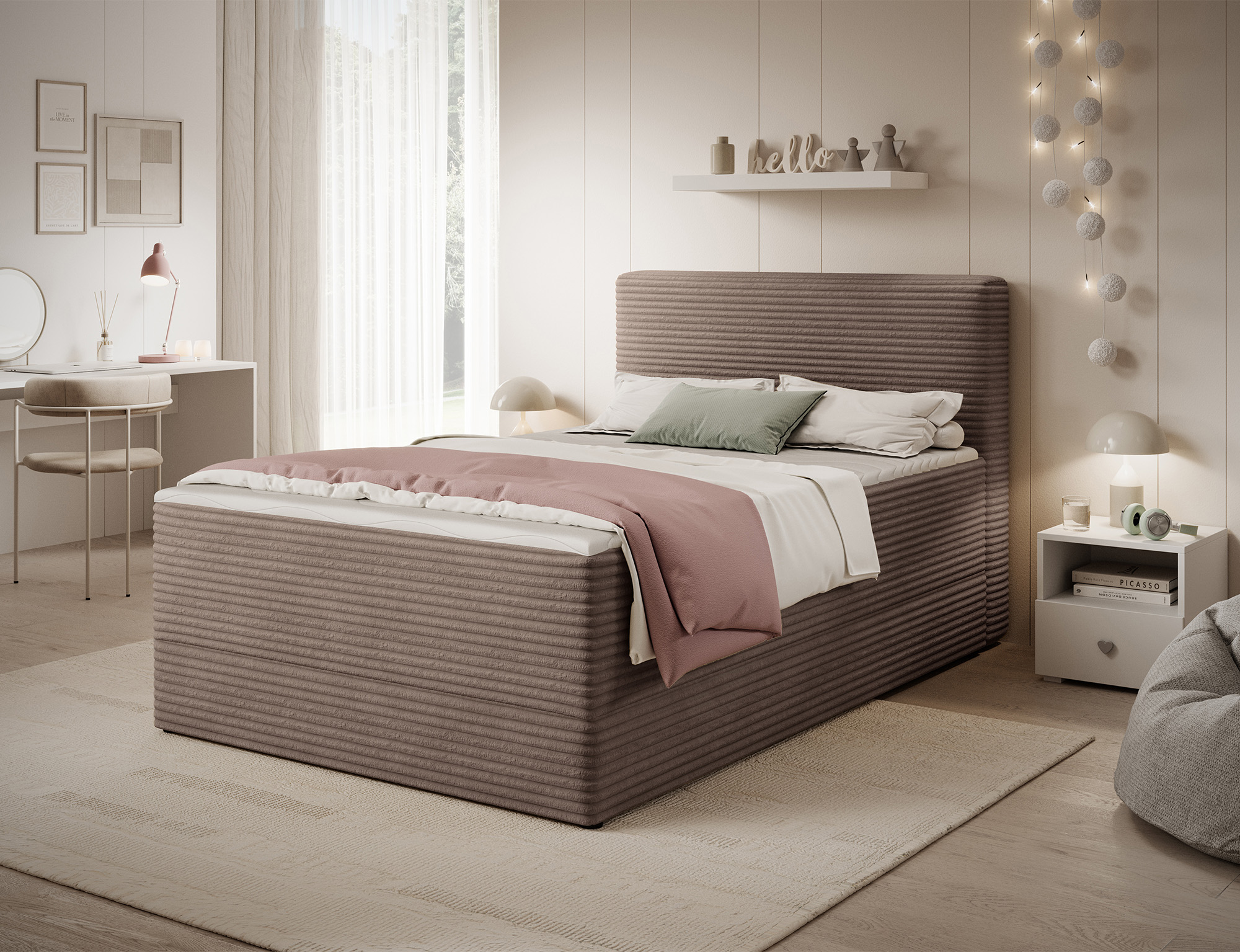 Alaw Spring Box Bed with Storage ML20