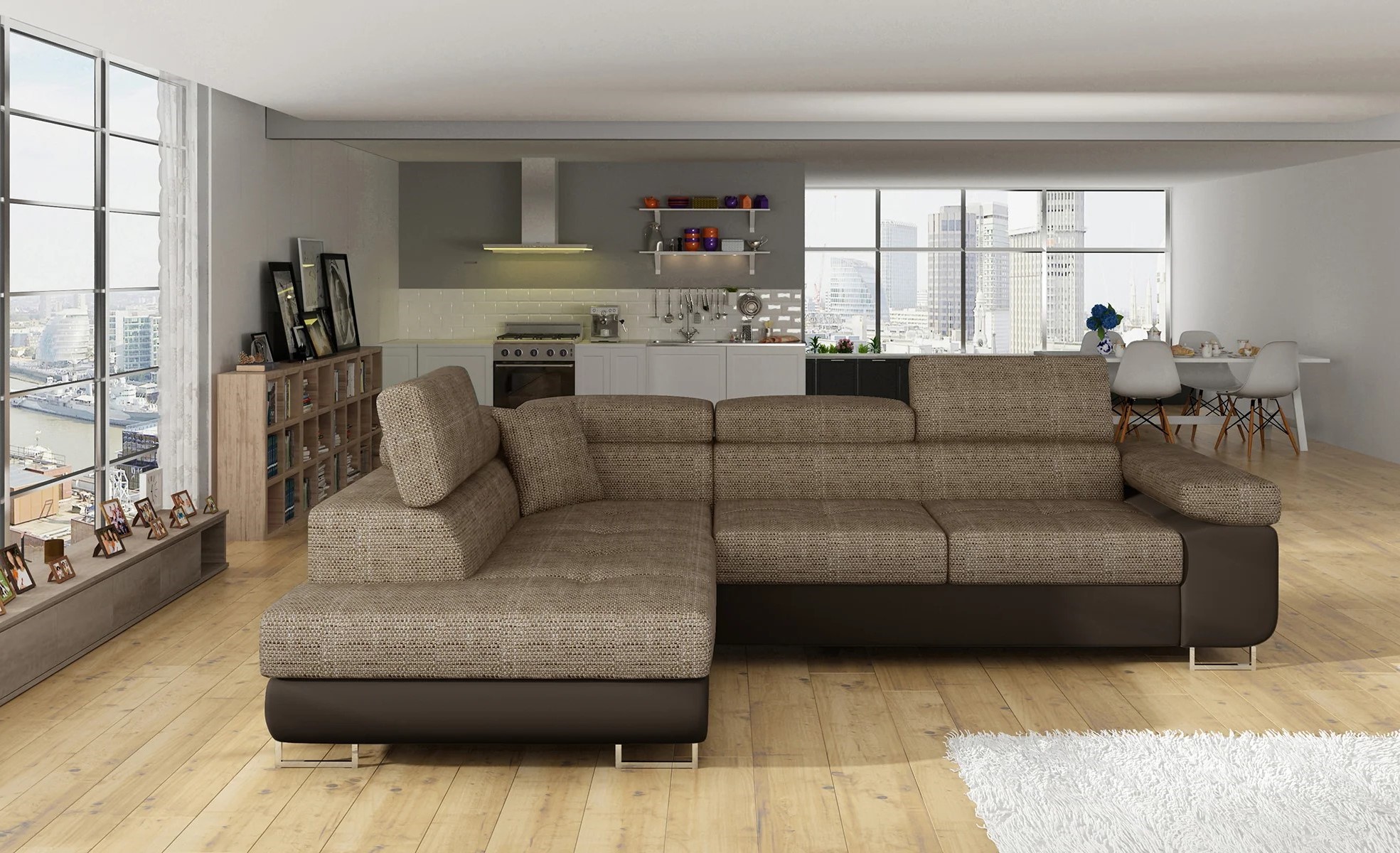 Glasgow Corner Sofa Bed with Storage B03/S66