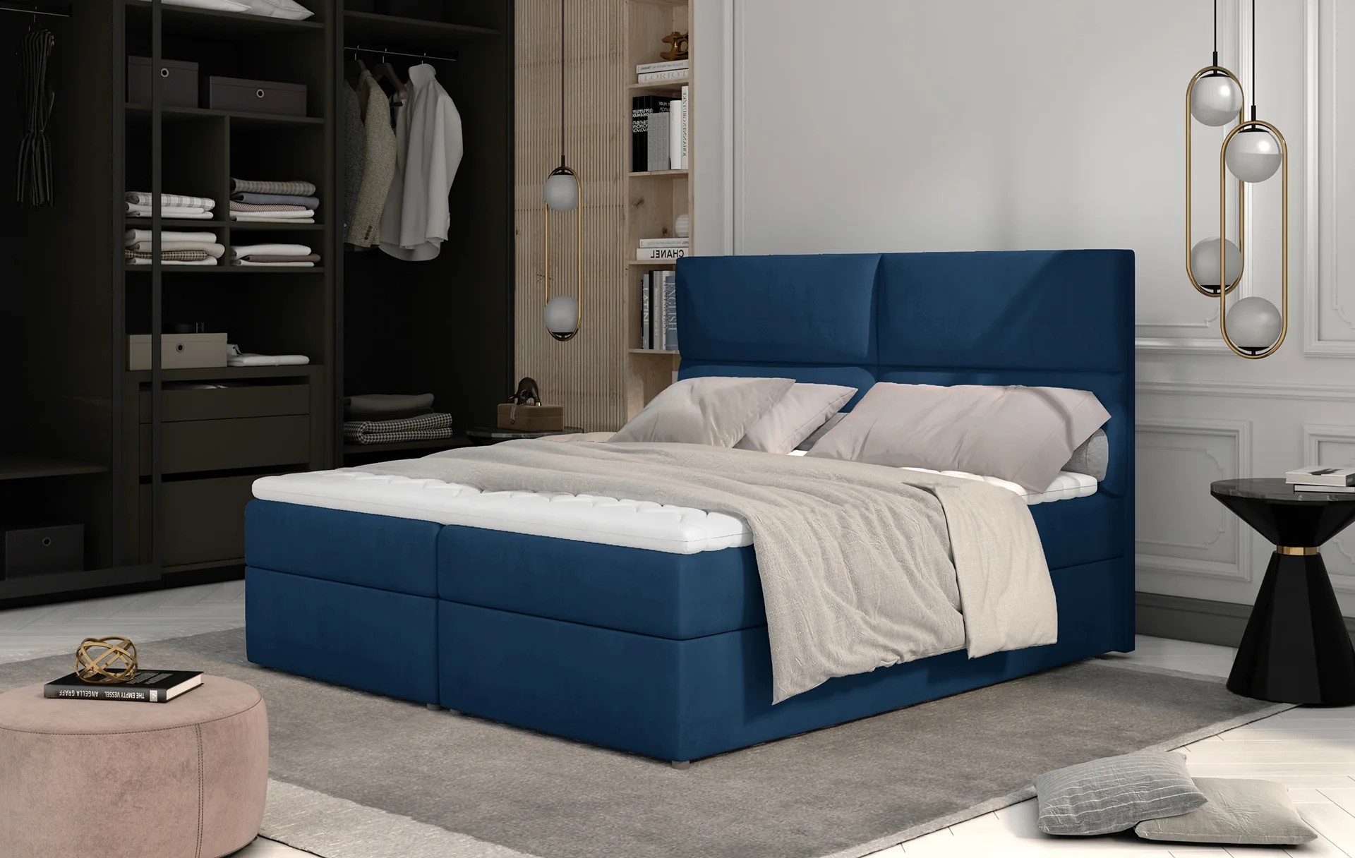 Emman Spring Box Bed with Storage M77