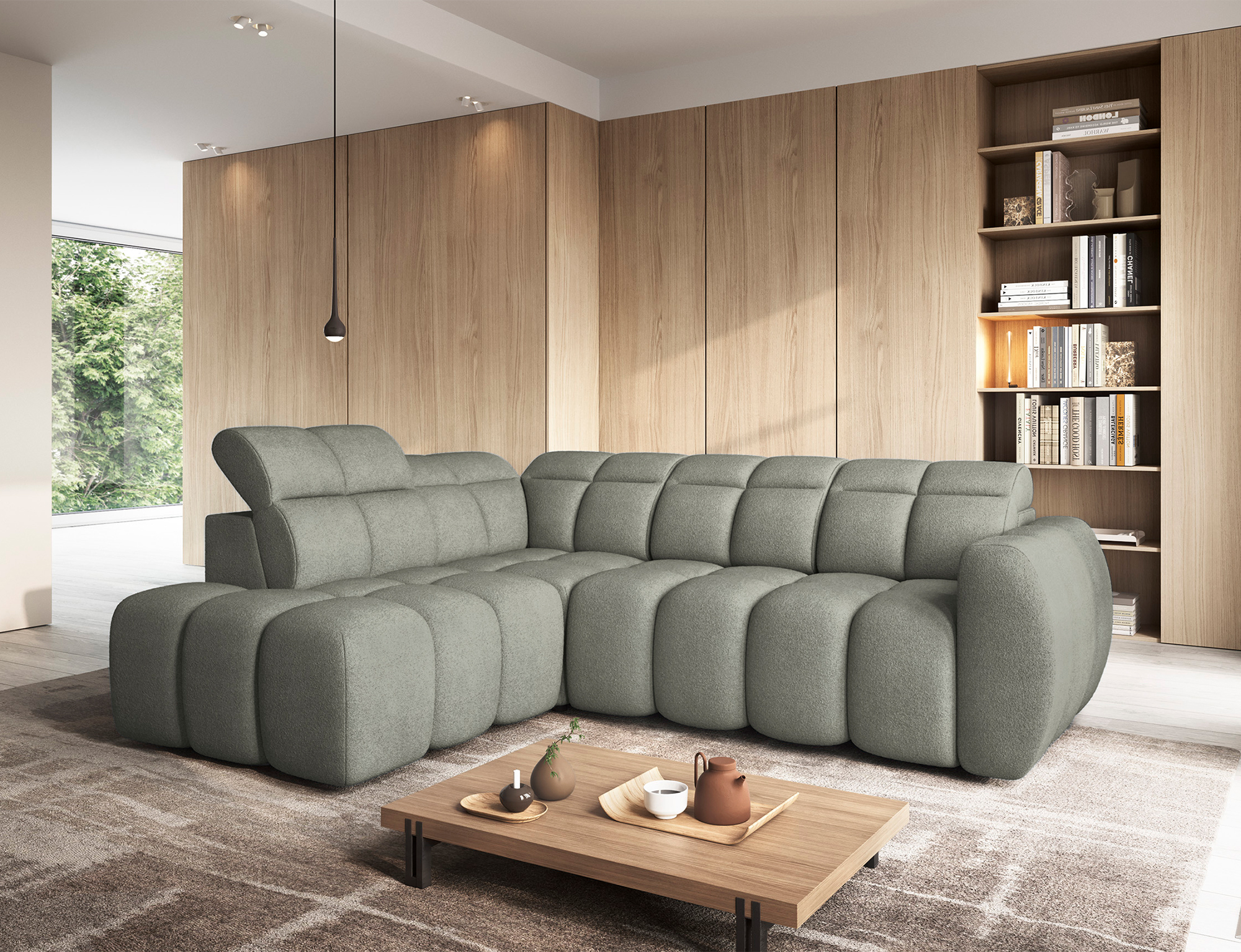 Kiki Electric Corner Sofa Bed with Storage X100