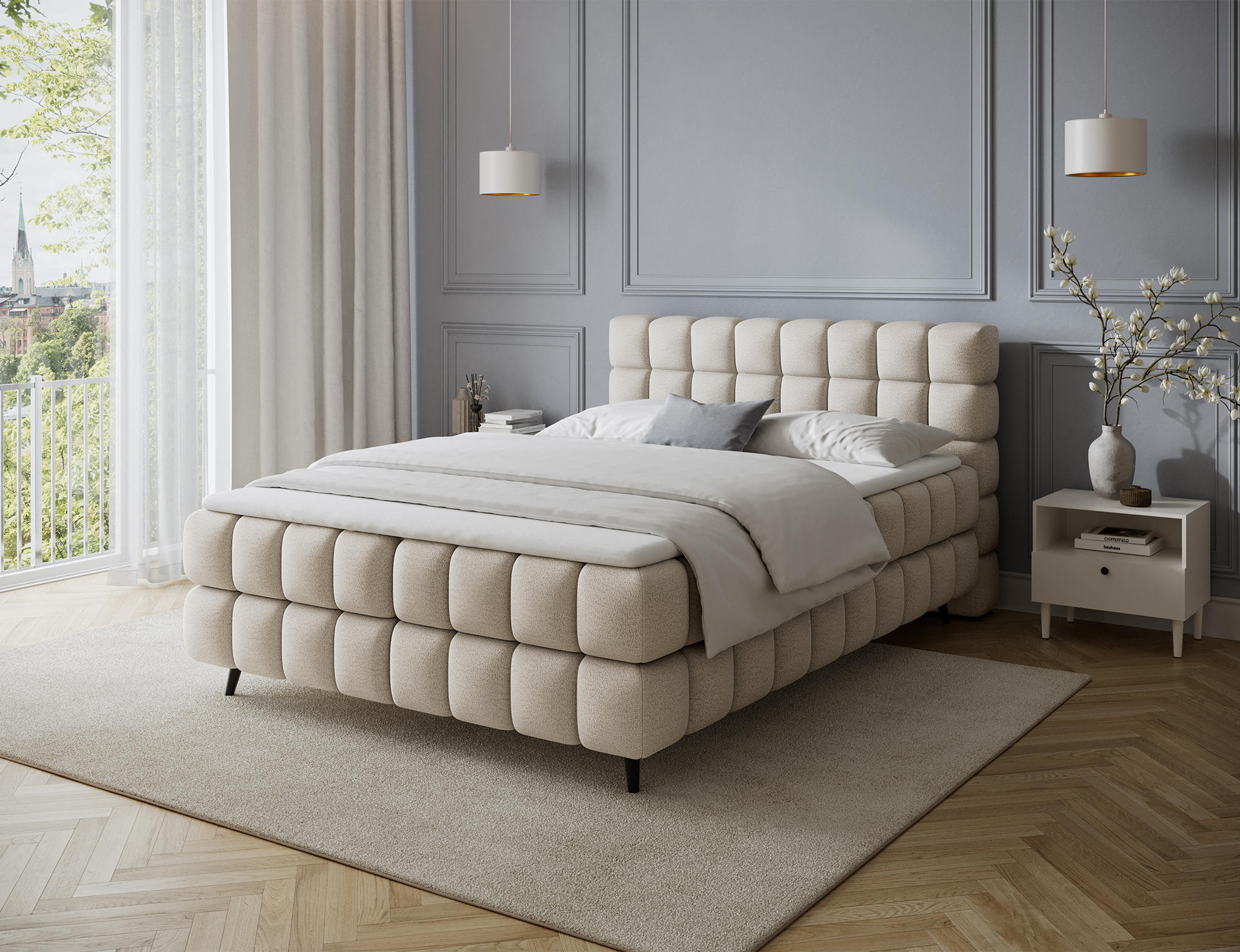 Top Spring Box Bed with Storage RY18