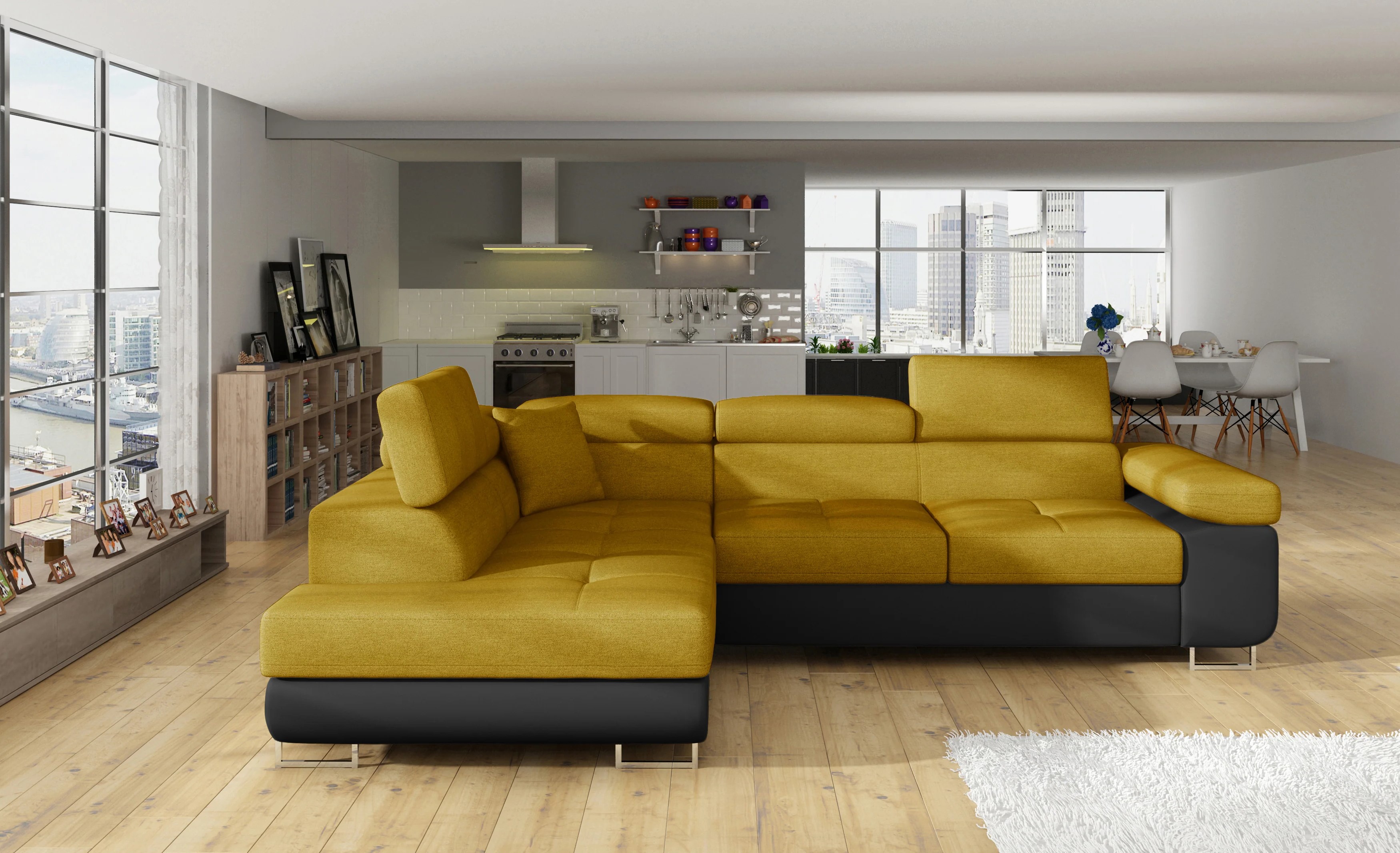 Glasgow Corner Sofa Bed with Storage O68/S11