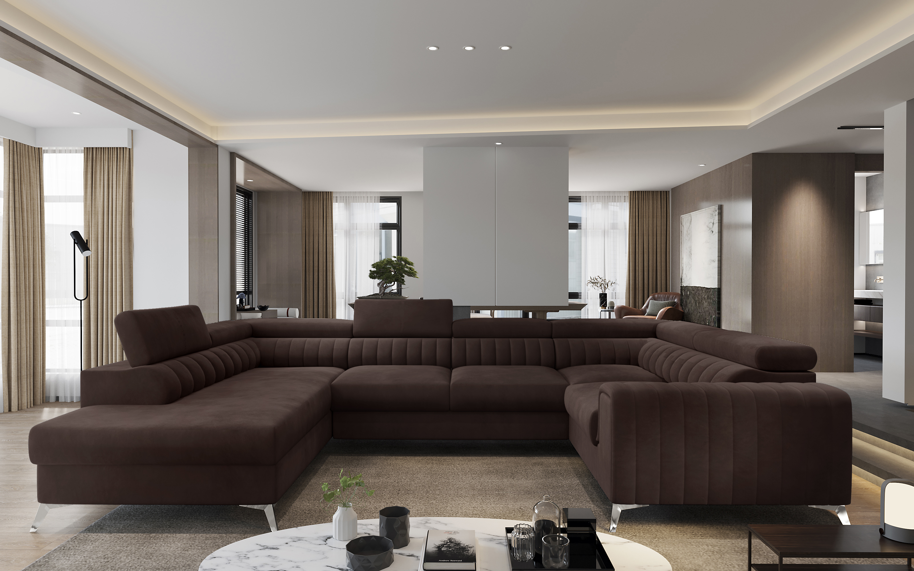 Leicester U Shaped Sofa bed with Storage N22