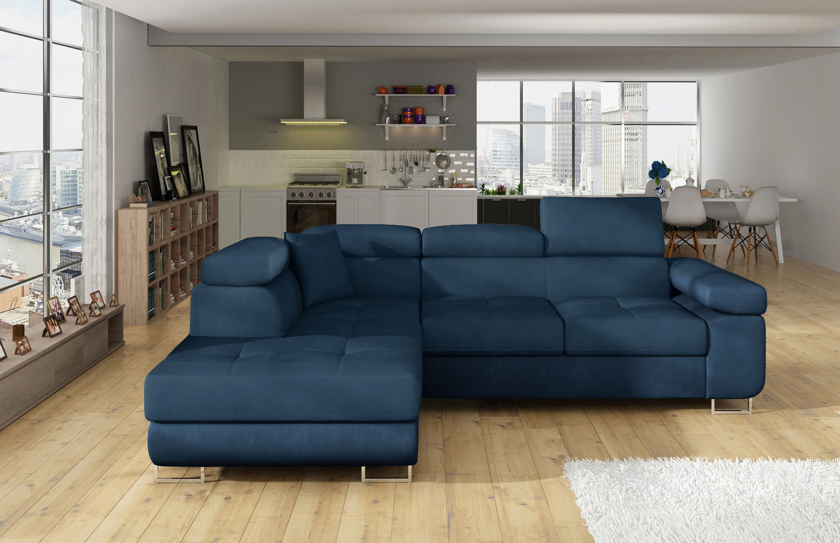 Glasgow Mini Corner Sofa Bed with Storage K09
