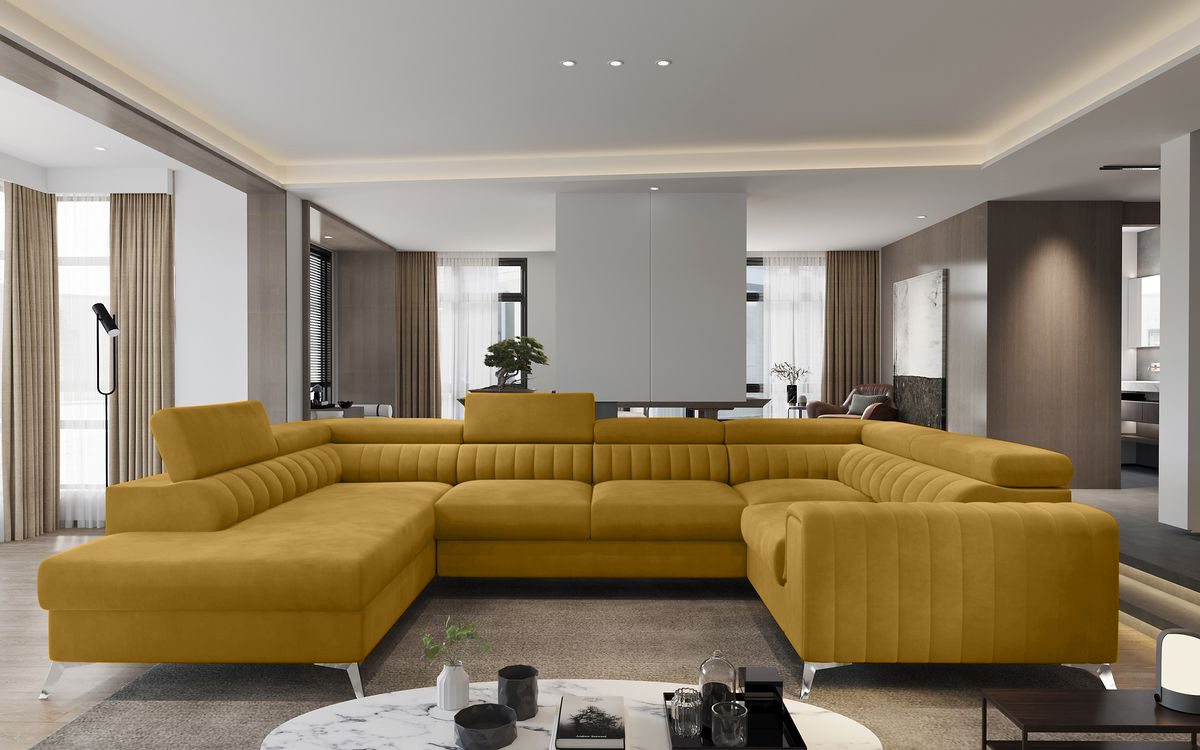 Leicester U Shaped Sofa bed with Storage L45