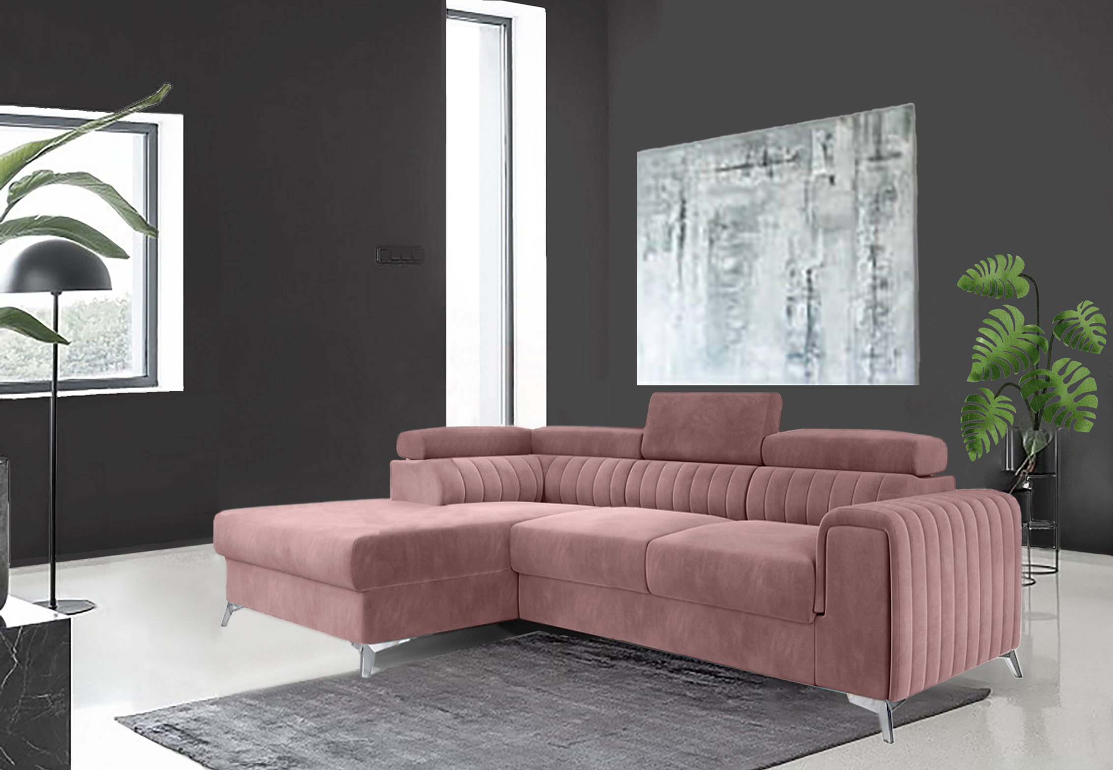 Leicester Mini Corner Sofa bed with Storage Mv63
