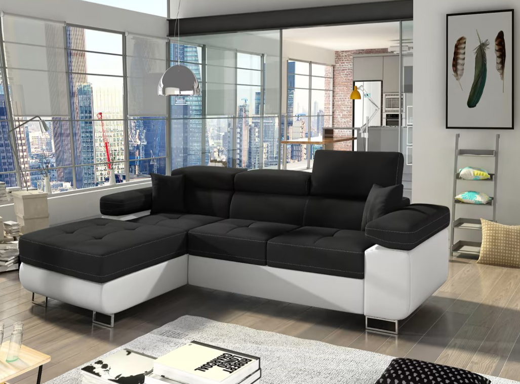Edinburgh Mini Corner Sofa Bed with Storage S14/S17