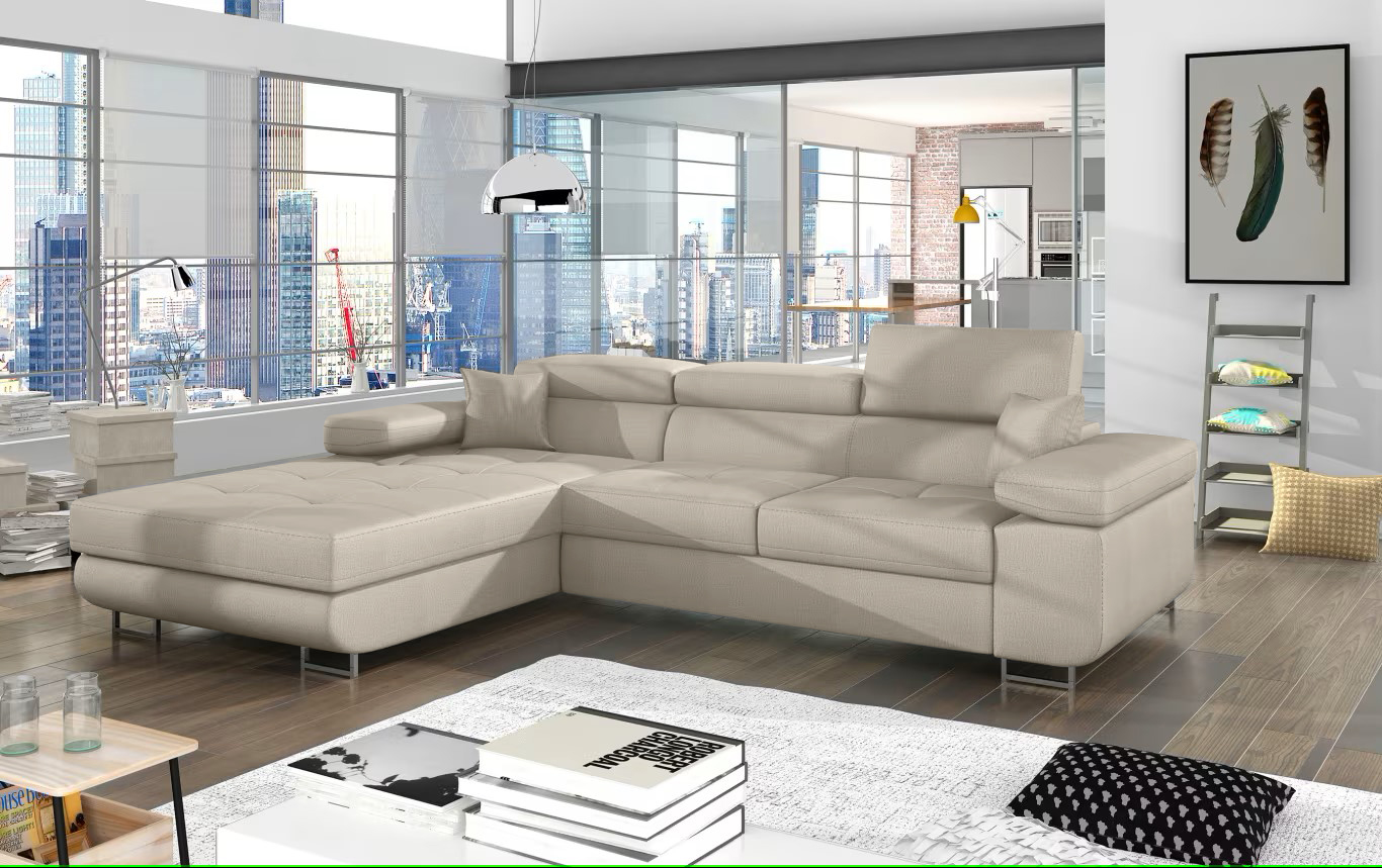 Edinburgh Corner Sofa Bed with Storage M04