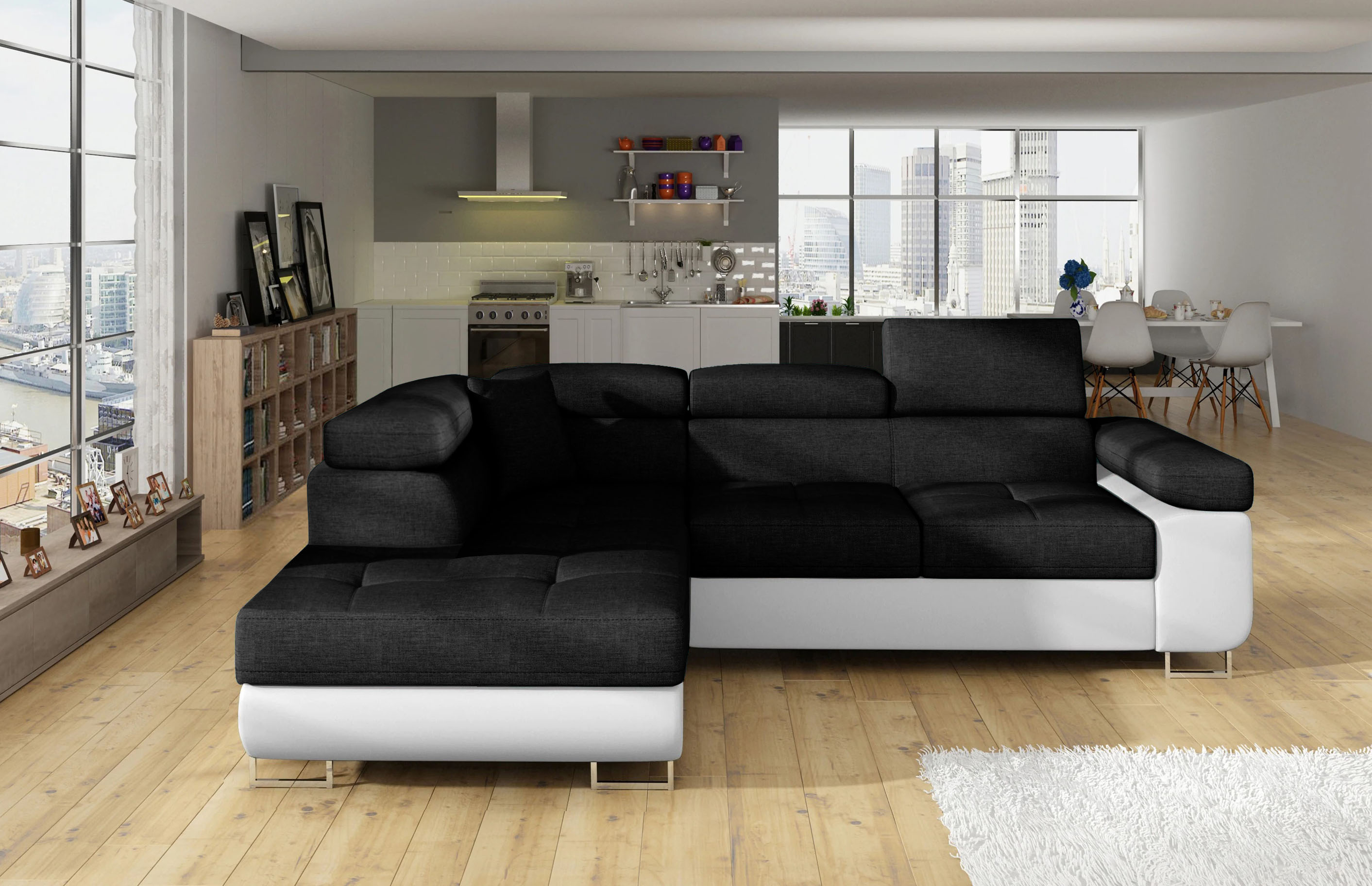 Glasgow Mini Corner Sofa Bed with Storage S14/S17
