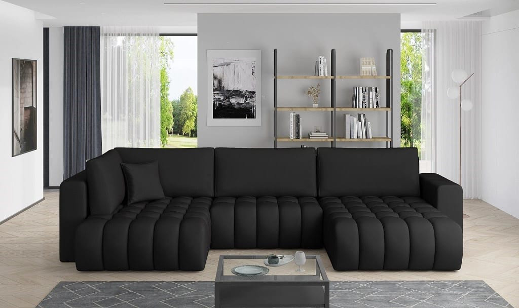 U Shaped CloudComfort Sofa Bed with Storage S11